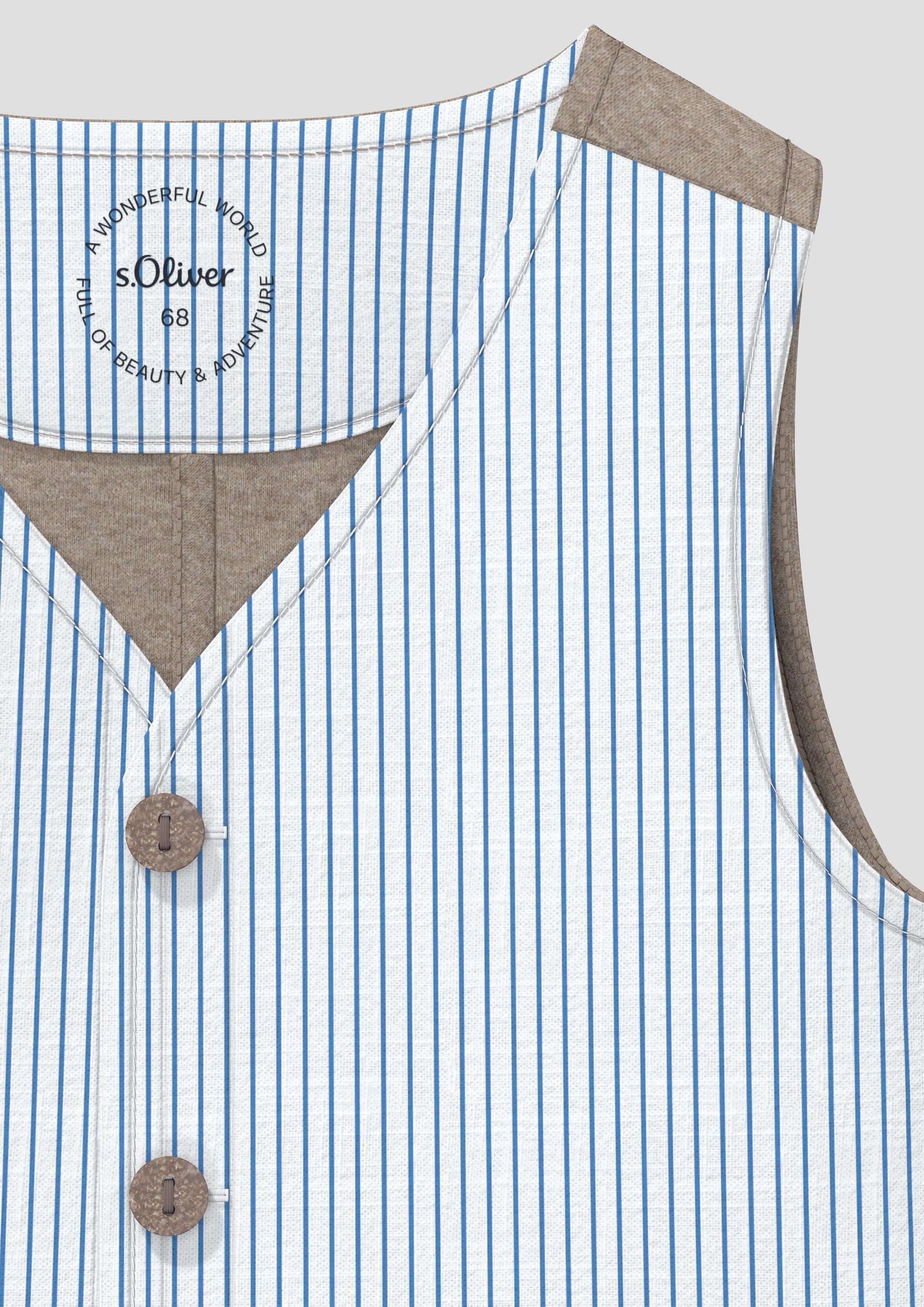 s.Oliver Jackenblazer Indoor-Weste Festliche Weste im Fabricmix