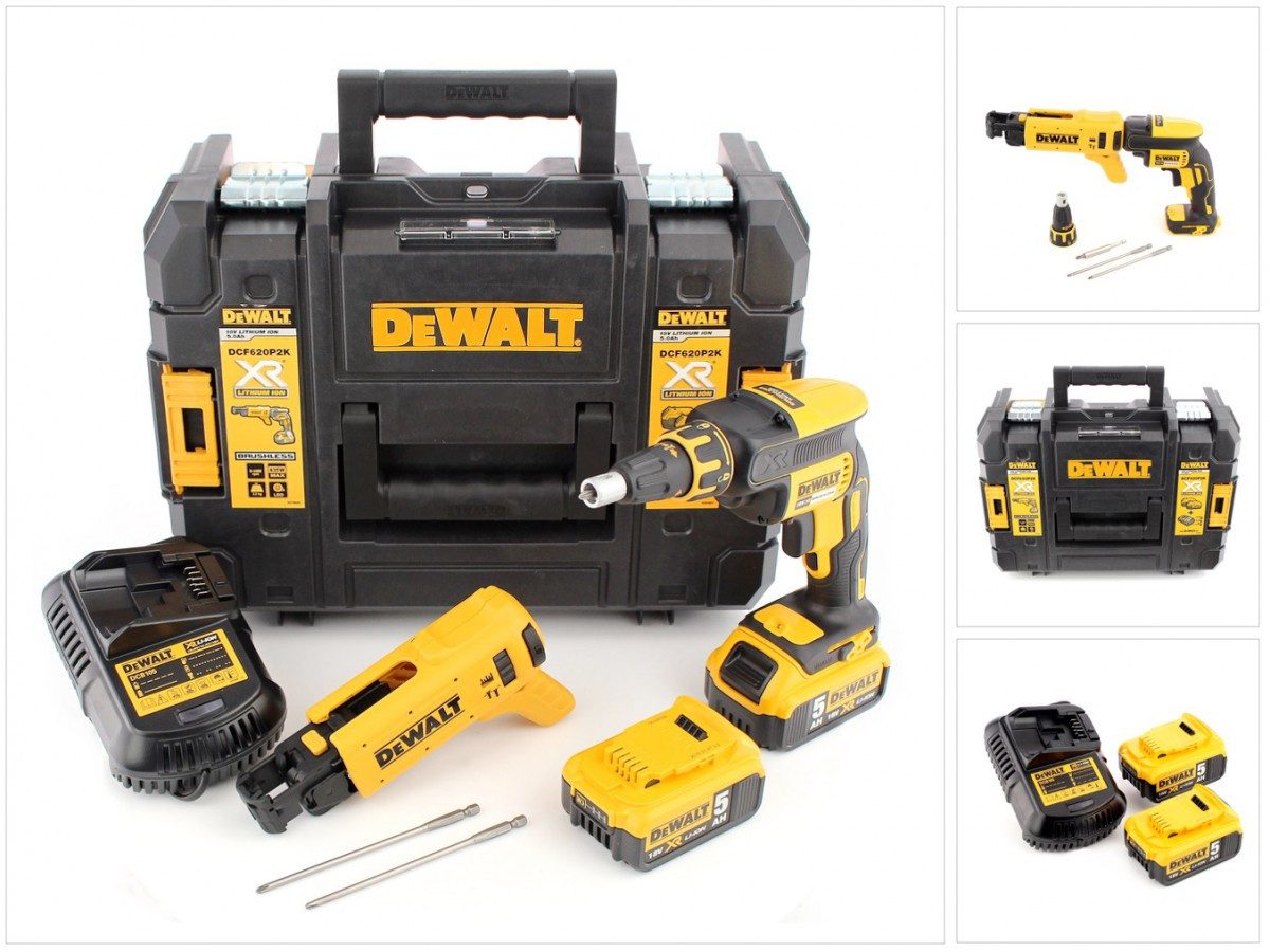 DeWalt Akku-Trockenbauschrauber DCF 620 P2K Akku Trockenbauschrauber 18 V 30 Nm Brushless + 2x Akku 5