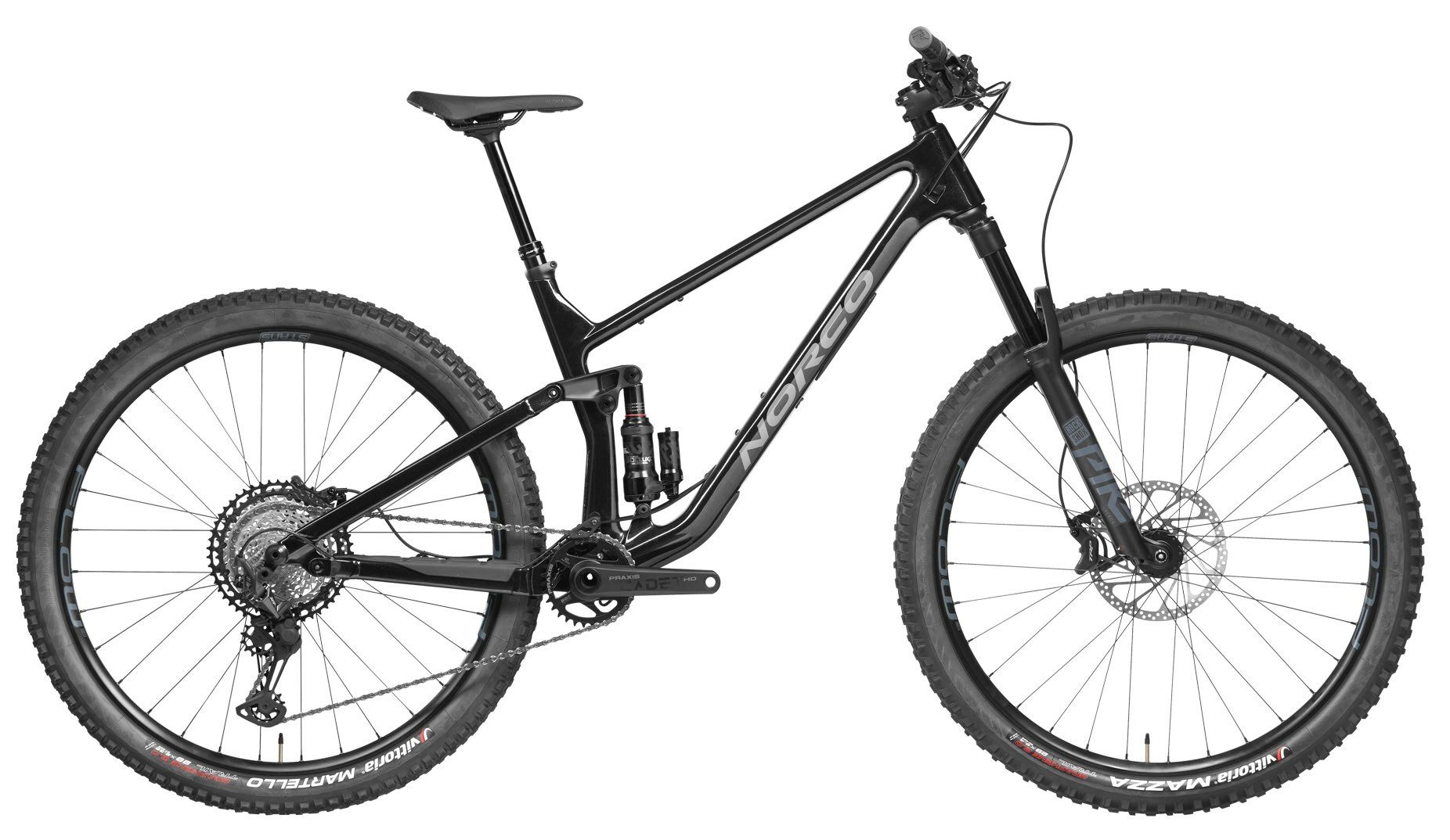 NORCO Mountainbike MTB Fully OPTIC C3 Black/Grey 29" Diamant, 12 Gang Shimano Shimano XT RD-M8100 12spd Schaltwerk, Kettenschaltung
