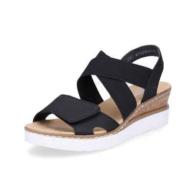 Rieker Rieker Damen Slingback Keil Sandale schwarz Sandalette