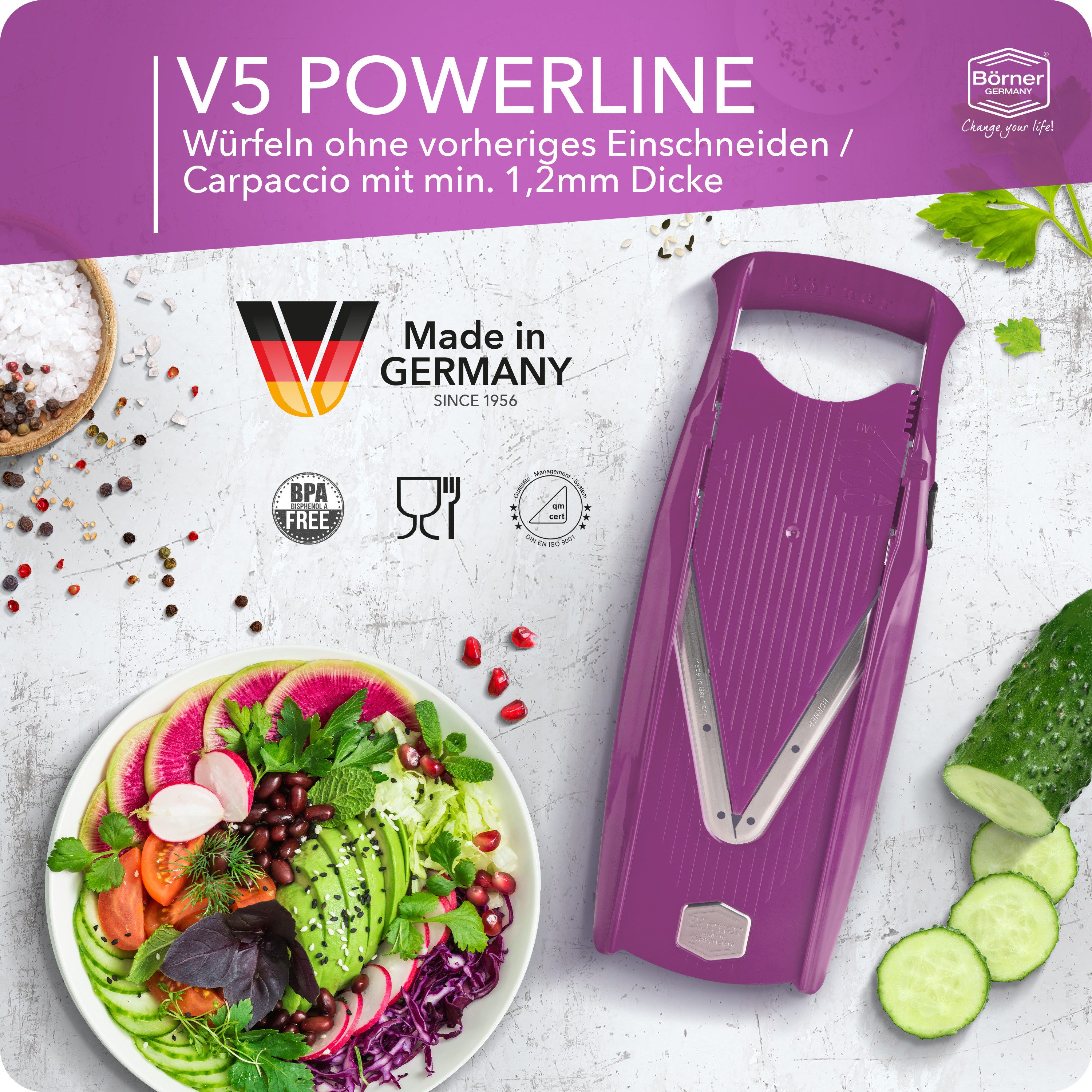 Börner Gemüsehobel Gemüsehobel V5 Powerline Plus Set – Bild 3 von 5
