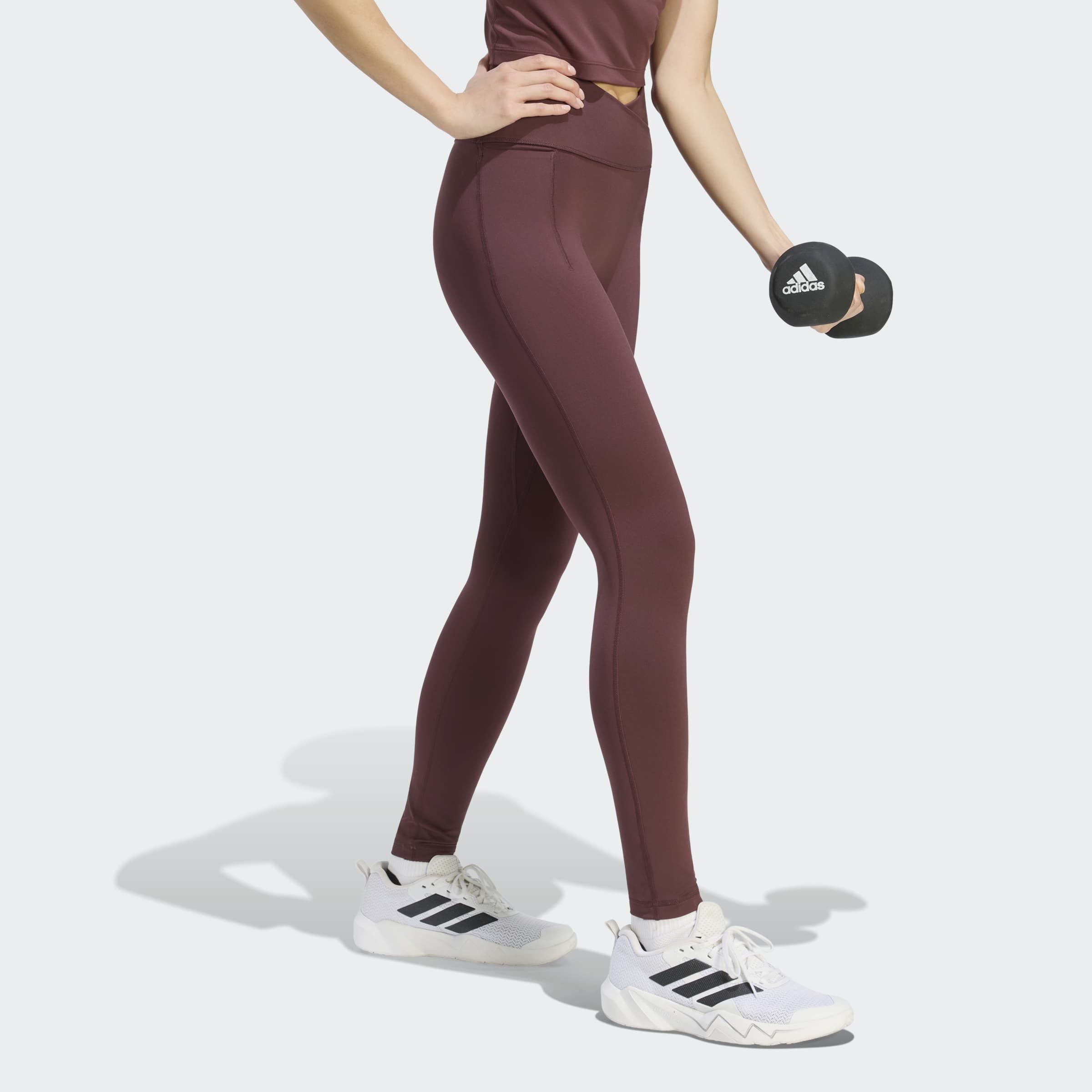 adidas Performance Trainingstights 3-STREIFEN STUDIO ALL ME LEGGINGS, ÜBERKREUZTER BUND, N