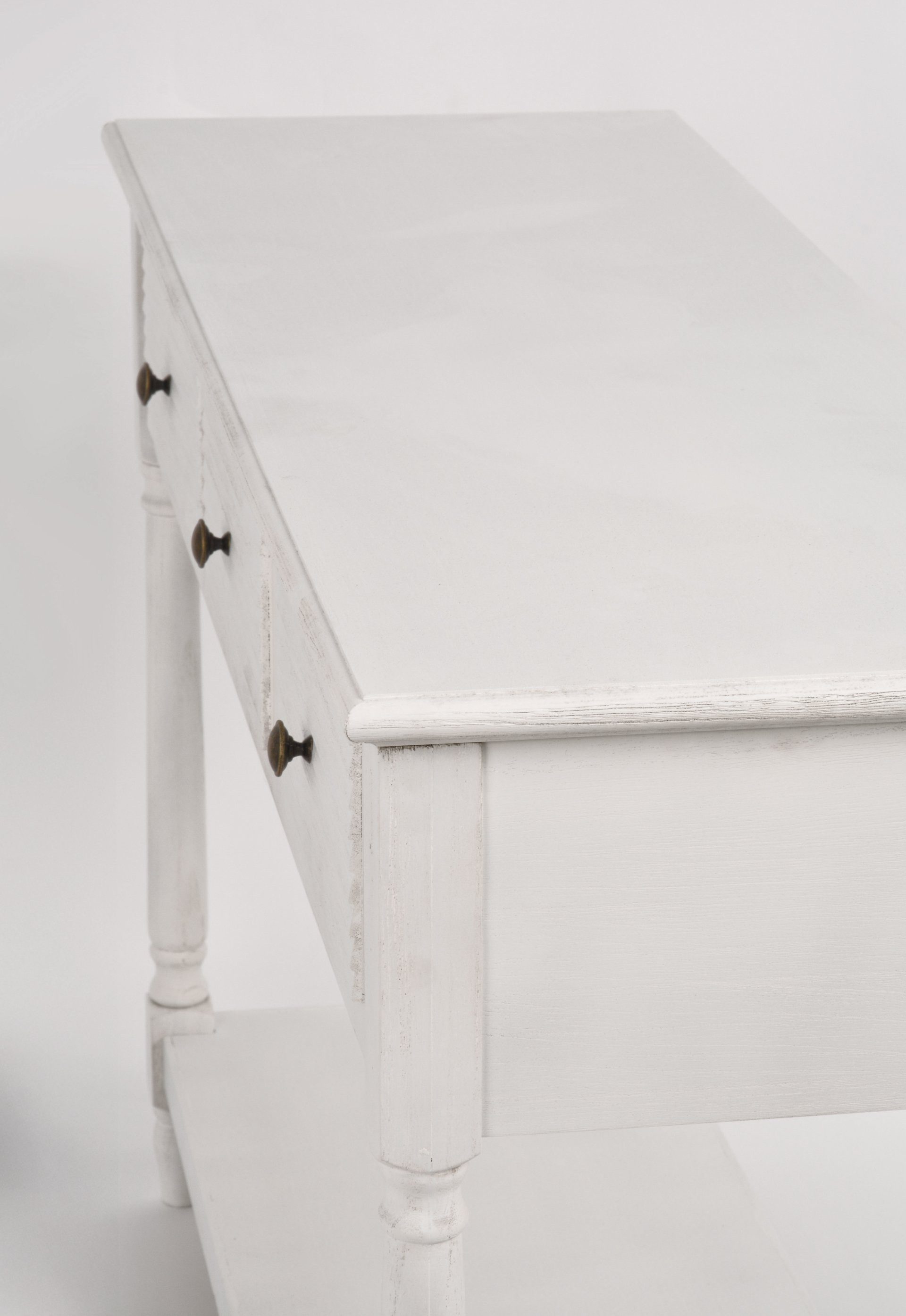 Livin Hill Konsolentisch Livorno, weißes Vintage-Finish mit sichtbarer Holzmaserung