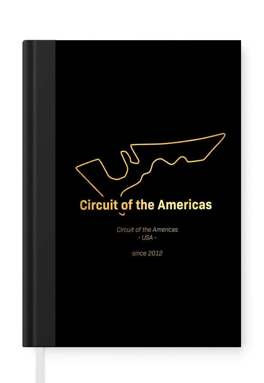 MuchoWow Notizbuch Amerika - F1 - Rennstrecke, Journal, Merkzettel, Tagebuch, Notizheft, A5, 98 Seiten, Haushaltsbuch