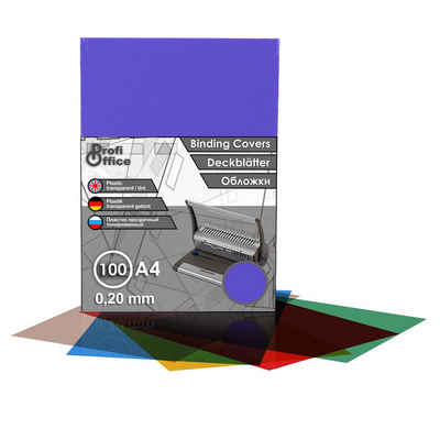 ProfiOffice Bindegerät ProfiOffice 100 Deckblätter A4, violett-transparent, matt/glänzend, PP, matt