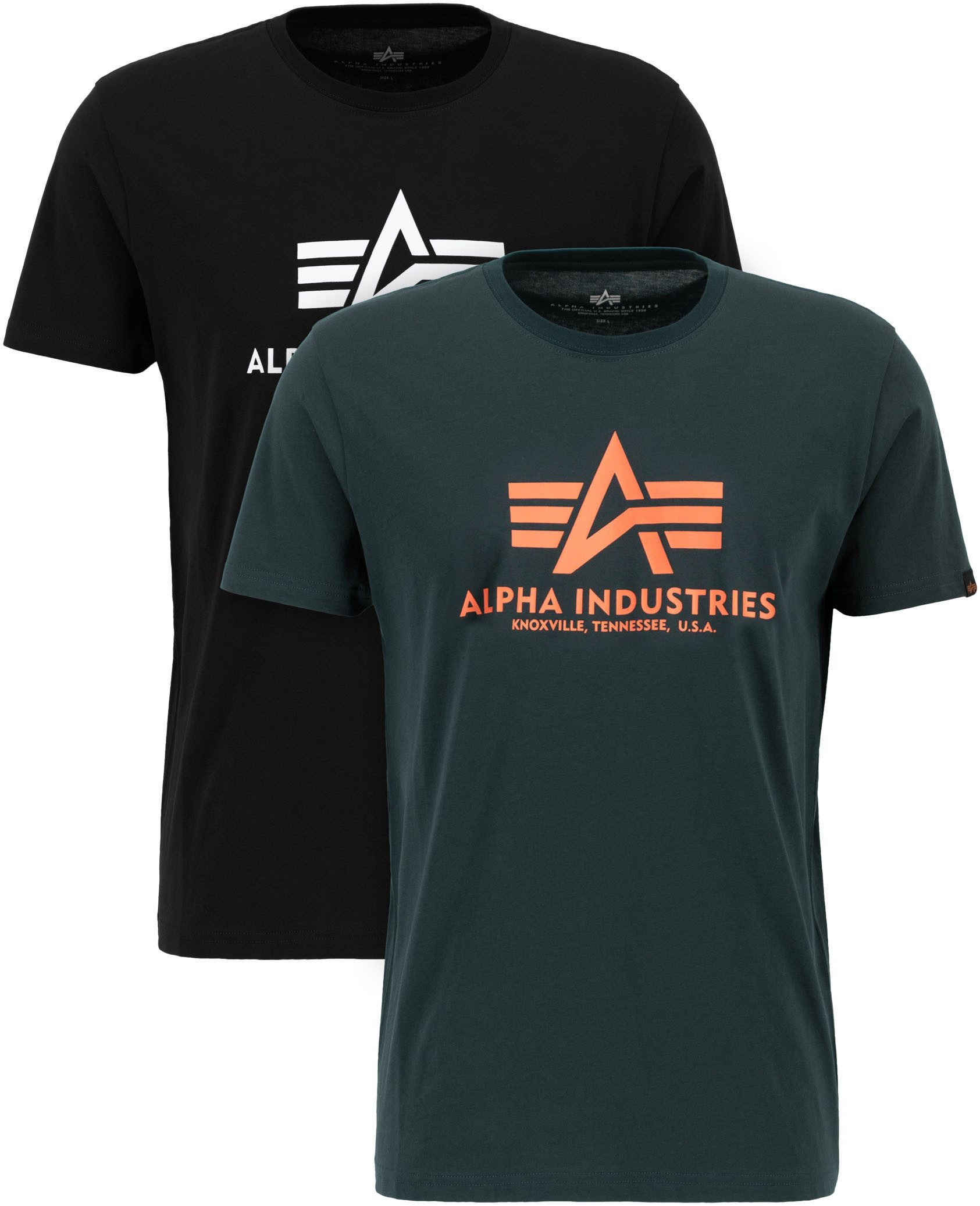 Alpha Industries Rundhalsshirt Basic T 2 Pack (Set, 2-tlg) günstig online kaufen