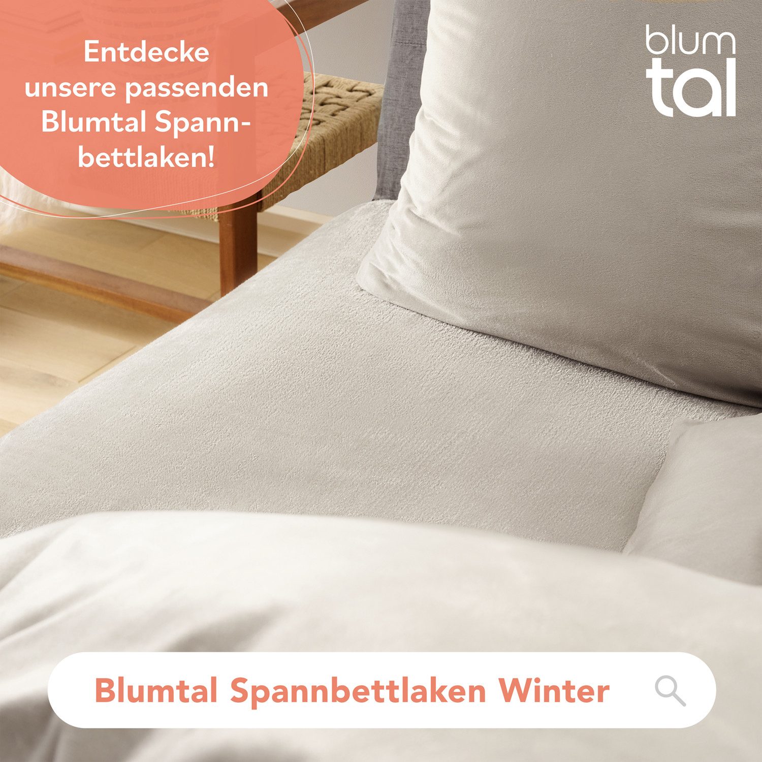Blumtal Bettwäsche Cashmere-Touch Plüsch, warme Winterbettwäsche + Kopfkissenbezug – Bild 4 von 5