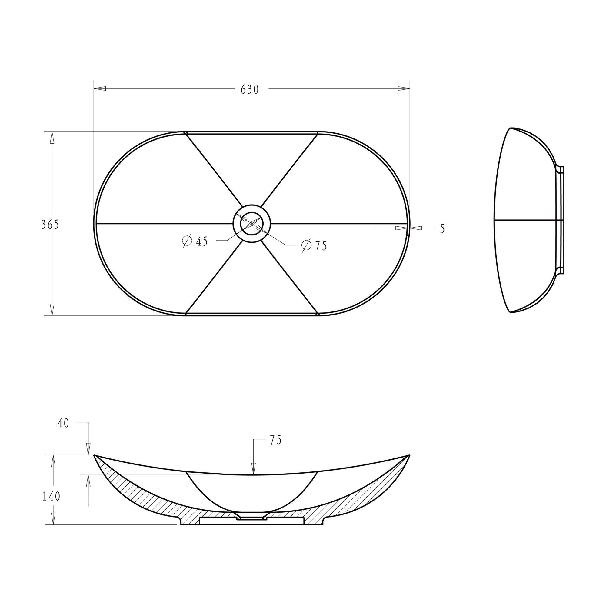 doporro Waschbecken Aufsatzwaschbecken Keramik Waschbecken Waschtisch Br858 NEU