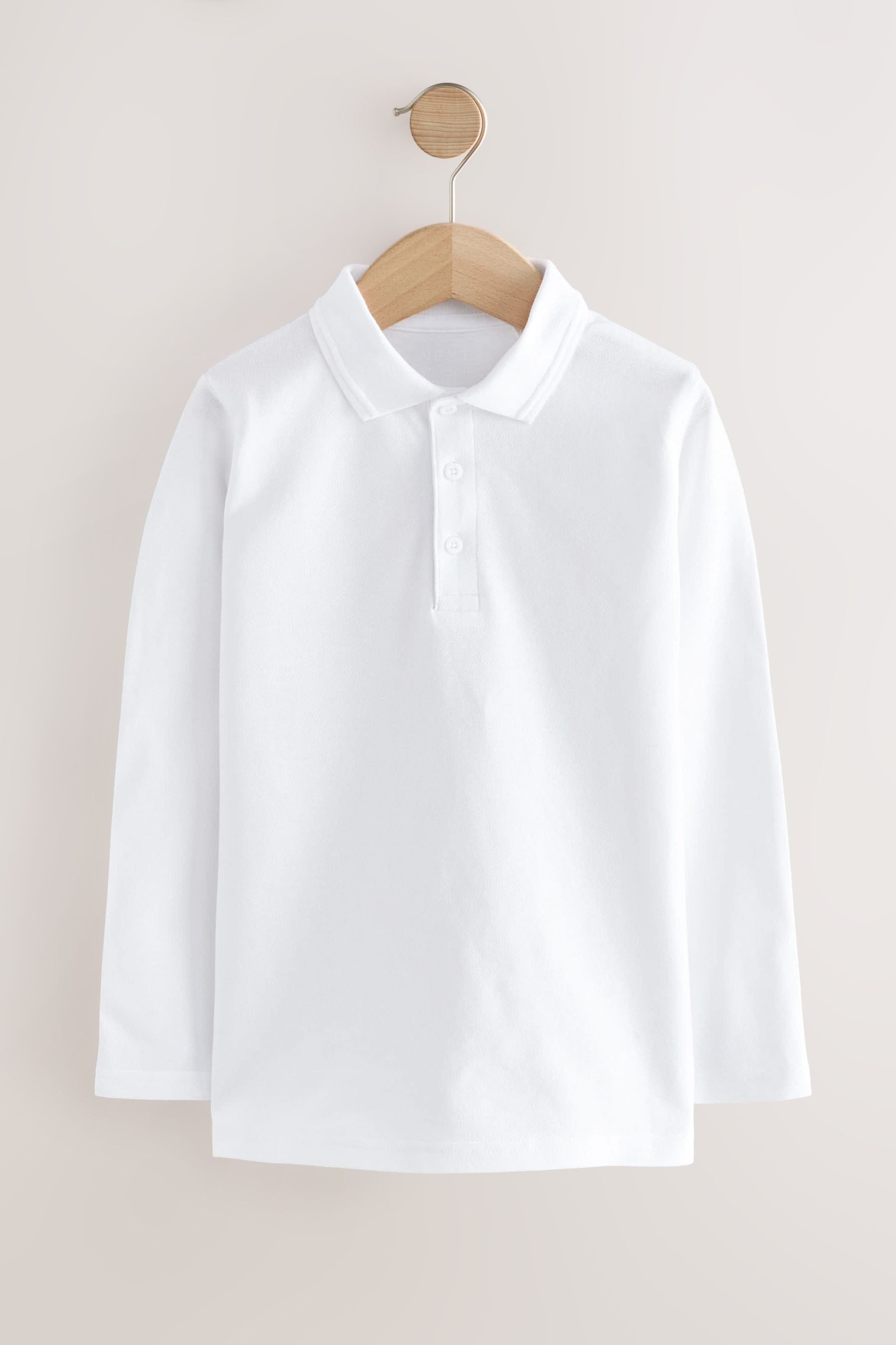 Next Langarm-Poloshirt 5er-Pack Langarm-Poloshirts für die Schule (2-tlg)