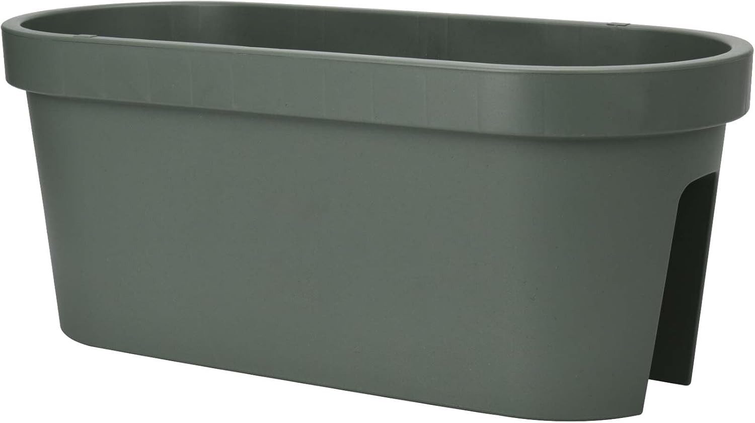 mucHome Balkonkasten für Geländer Breite 60cm Kunststoff Blumenkasten Blumentopf Pflanztopf
