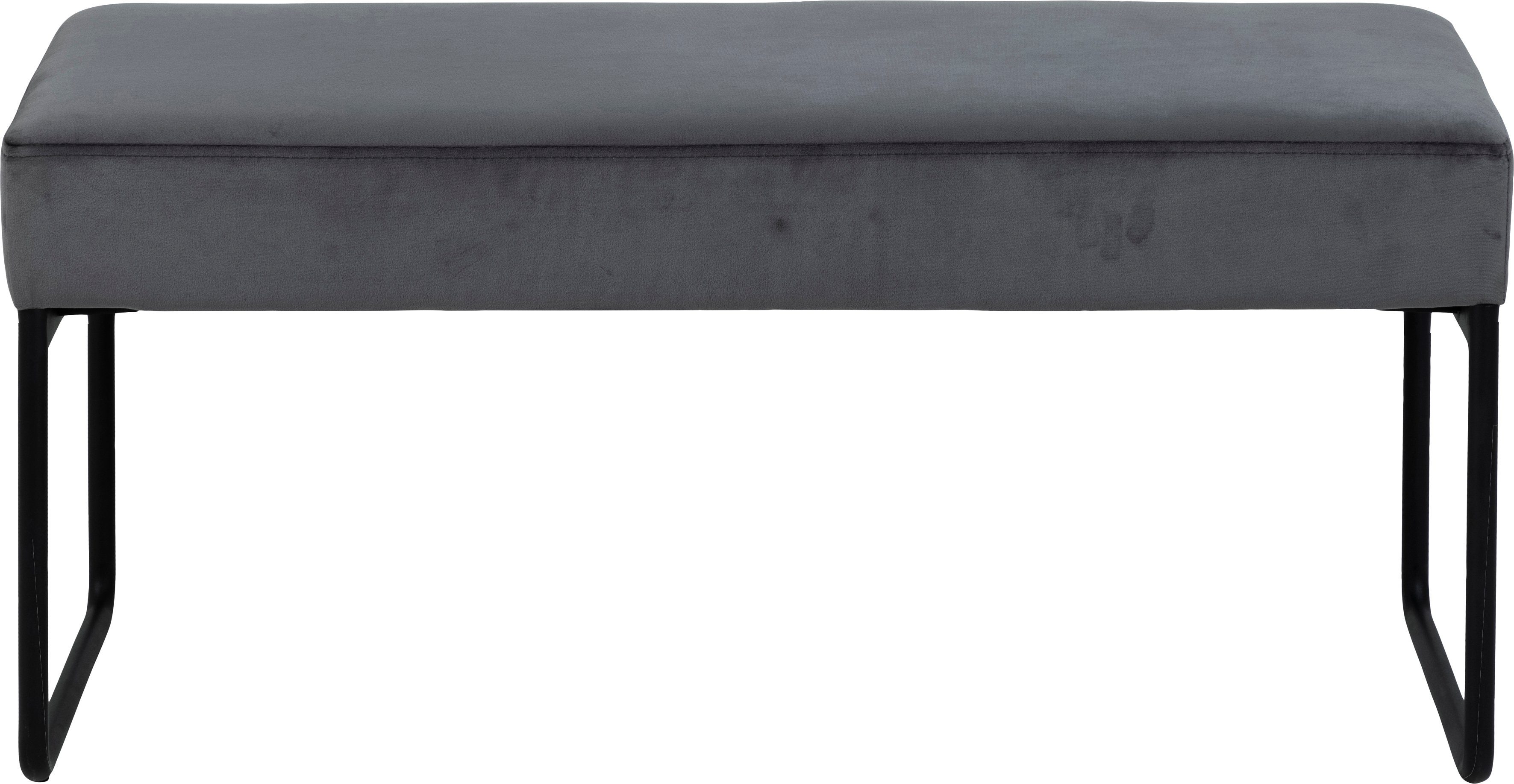 ACTONA GROUP Sitzbank Ximena (1-St), mit edlem Samtvelours und schwarzen Metallbeinen, Breite 95 cm | Sitzbänke
