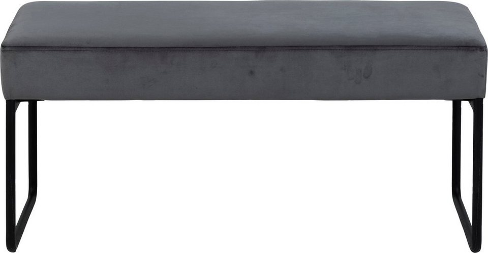 ACTONA GROUP Sitzbank Ximena (1-St), mit edlem Samtvelours und schwarzen  Metallbeinen, Breite 95 cm