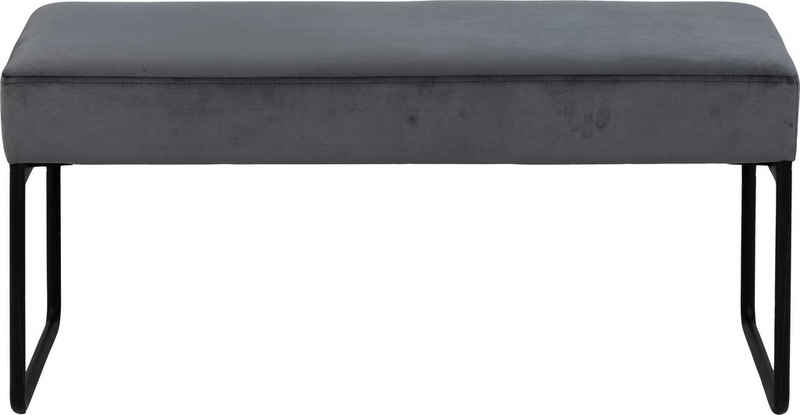 andas Sitzbank Ximena (1-St), mit edlem Samtvelours und schwarzen Metallbeinen, Breite 95 cm