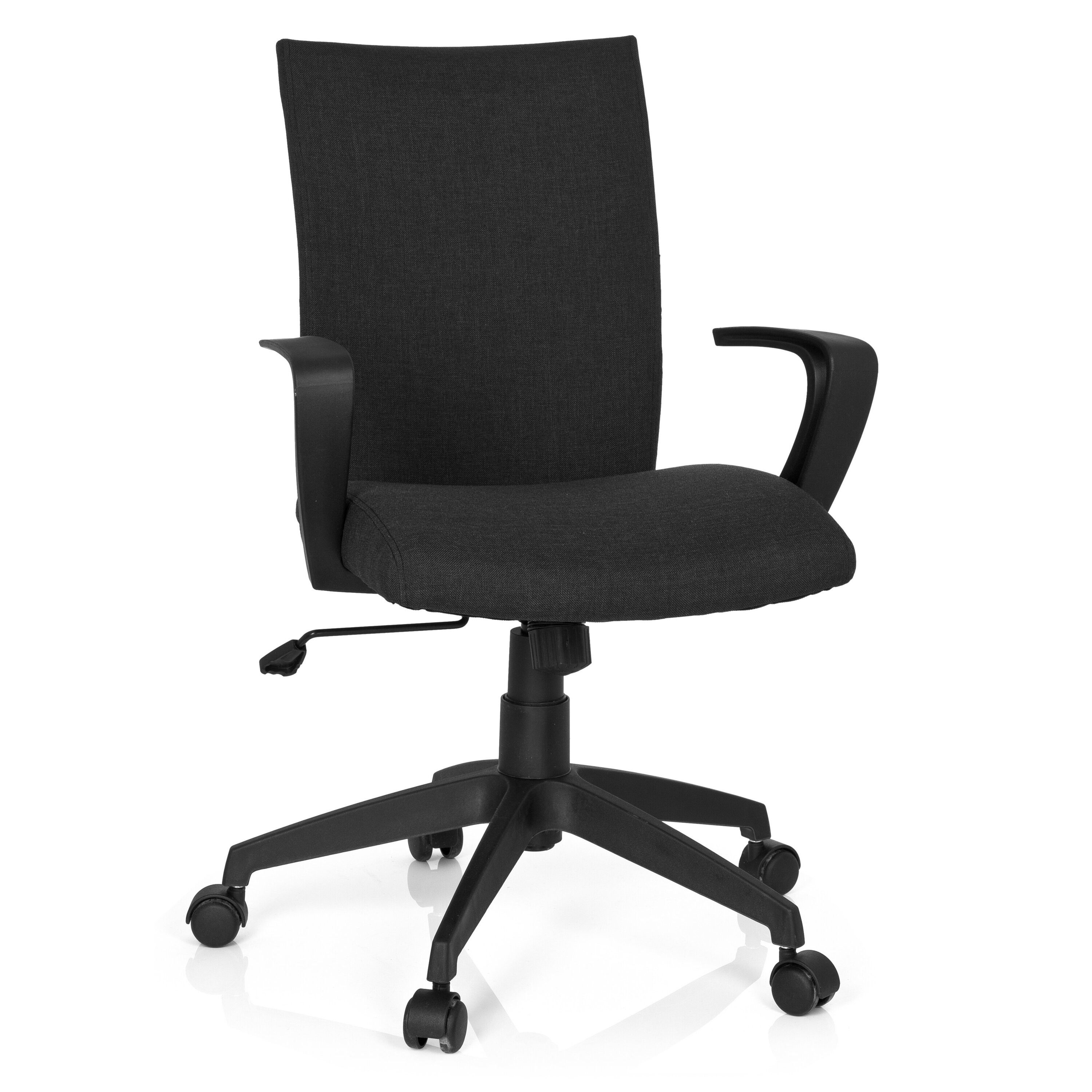 hjh OFFICE Drehstuhl Home Office Bürostuhl Soft Stoff mit Armlehnen (1 St), Schreibtischsessel, Drehbarer Schreibtischstuhl