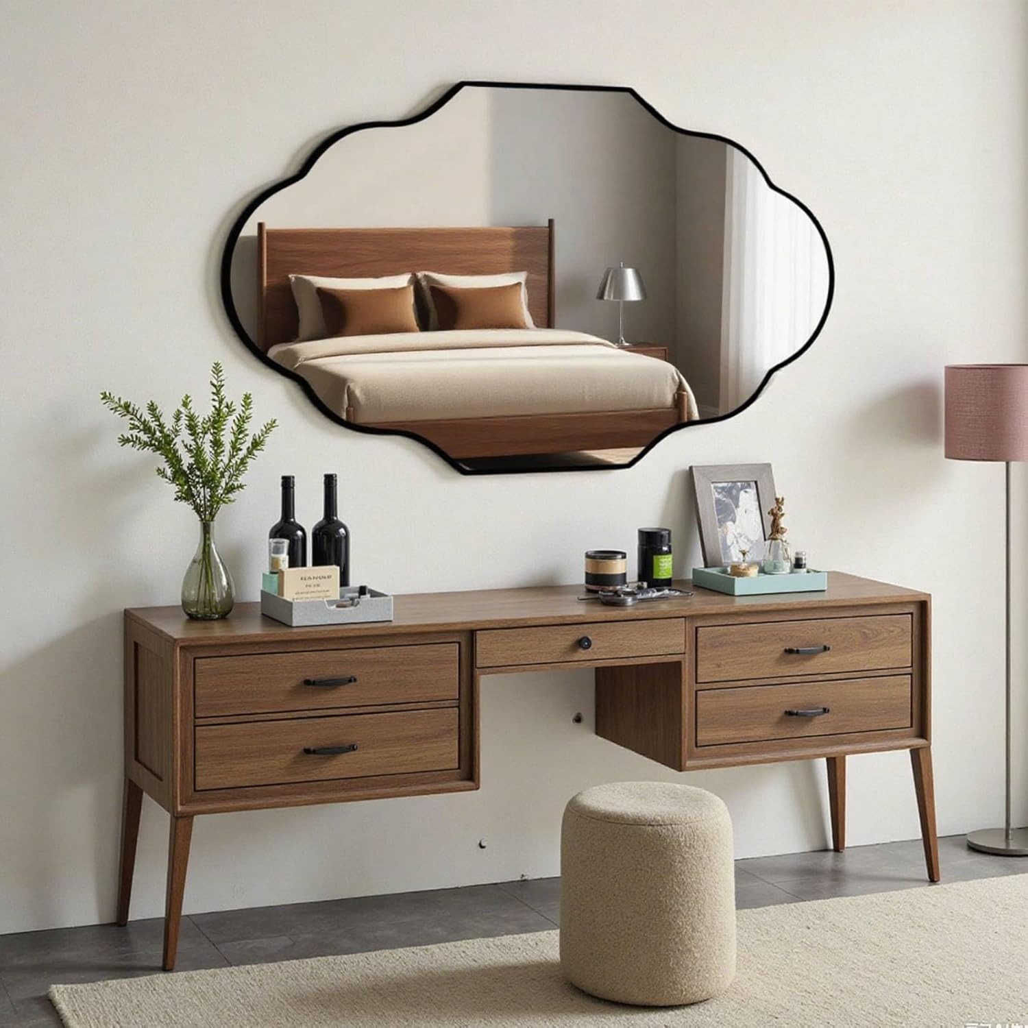 TLGREEN Dekospiegel 66x116cm Wandspiegel, (Lampionspiegel mit Gehärtetes Gl günstig online kaufen