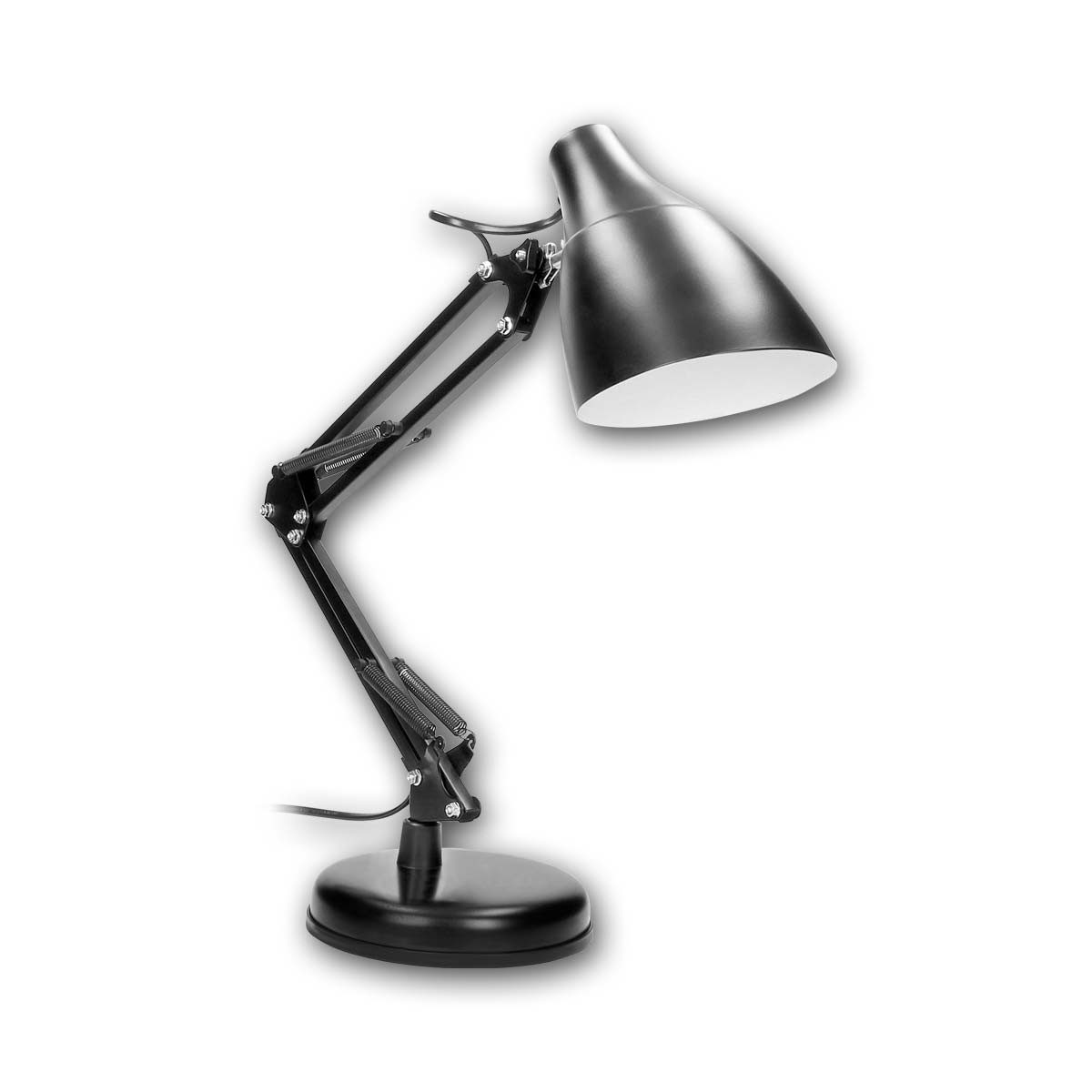 Virone LED Tischleuchte Schreibtischleuchte DIAN schwarz, max.60W E27 230V