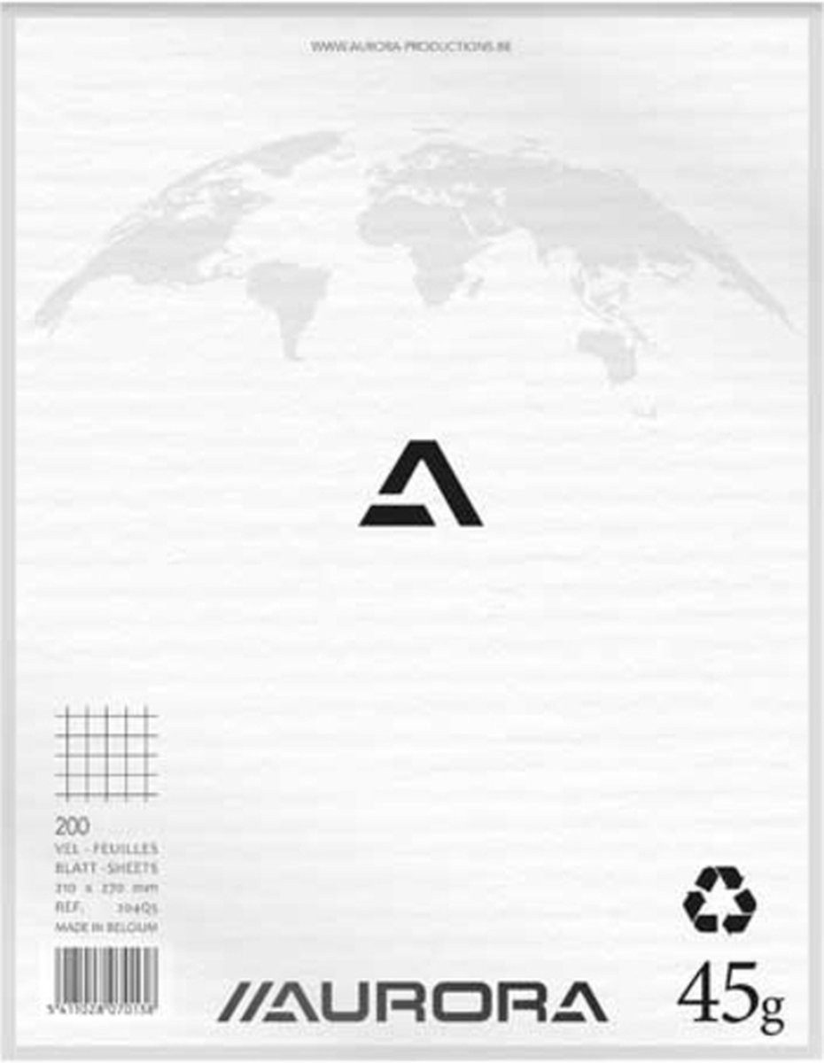 Aurora Notizblock Notizblock 210x270 mm 5x5 mm 200 Blatt 45 g