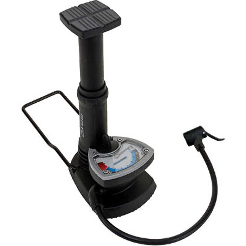 Luftpumpe Tretpumpe m. Manometer mit großem Manometer schwarz Fahrrad
