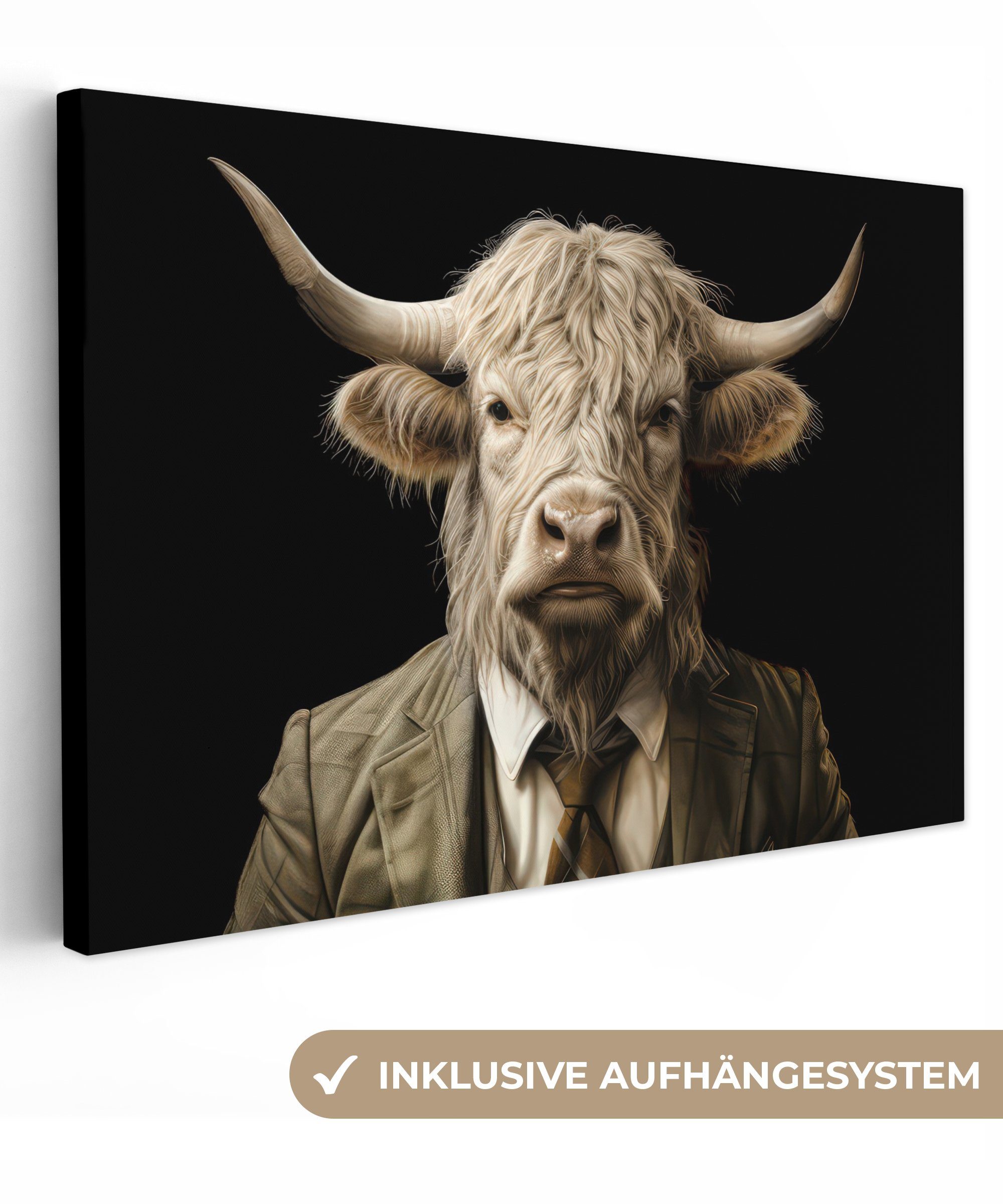 OneMillionCanvasses® Leinwandbild Schottischer Hochländer - Porträt günstig online kaufen