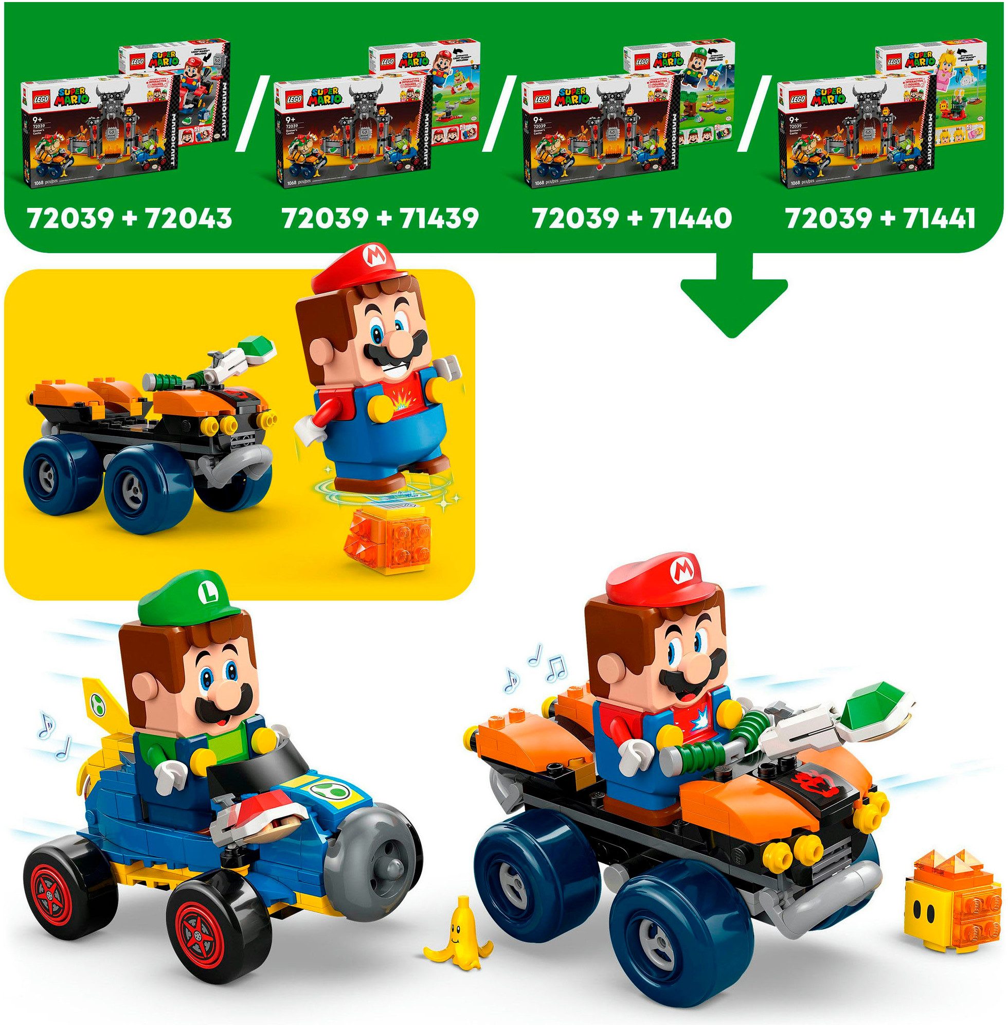 LEGO® Mario Kart – Bowsers Festung (72039), LEGO Super Mario Konstruktionsspielsteine, (1068 St), Made in Europe – Bild 4 von 5