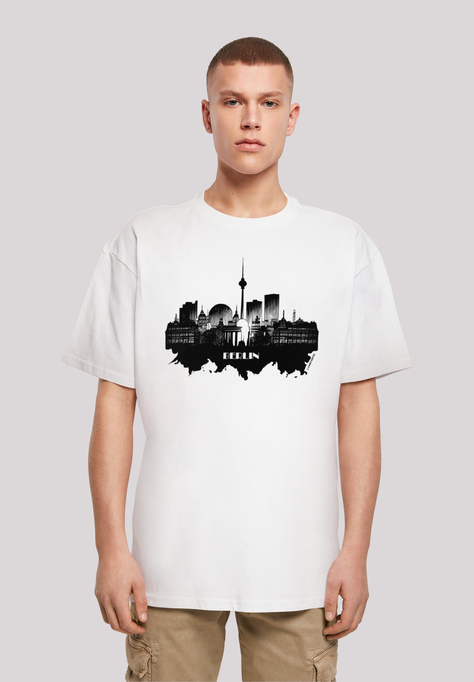 bitte Print, weit bestellen T-Shirt Größe F4NT4STIC Cities skyline Berlin Collection eine Fällt - aus, kleiner