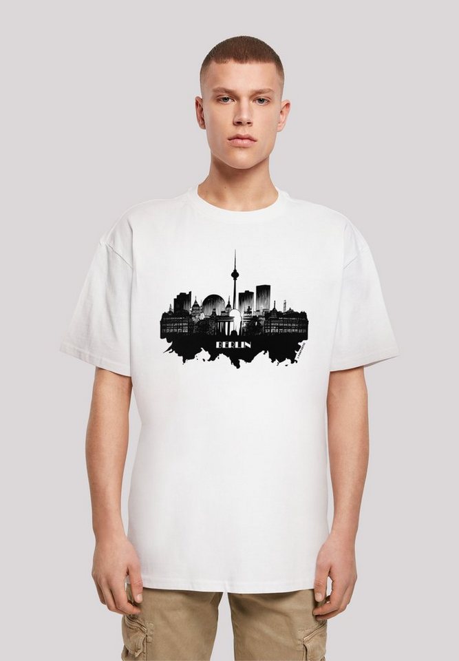 F4NT4STIC T-Shirt Cities Collection - Berlin skyline Print, Fällt weit aus,  bitte eine Größe kleiner bestellen