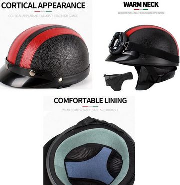 CoolBlauza Fahrradhelm Helm + Schutzbrille, Motorradhelm, Street Racing (1-tlg., Sonnenschutz und atmungsaktiv), Reiten für Männer und Frauen, Motocross