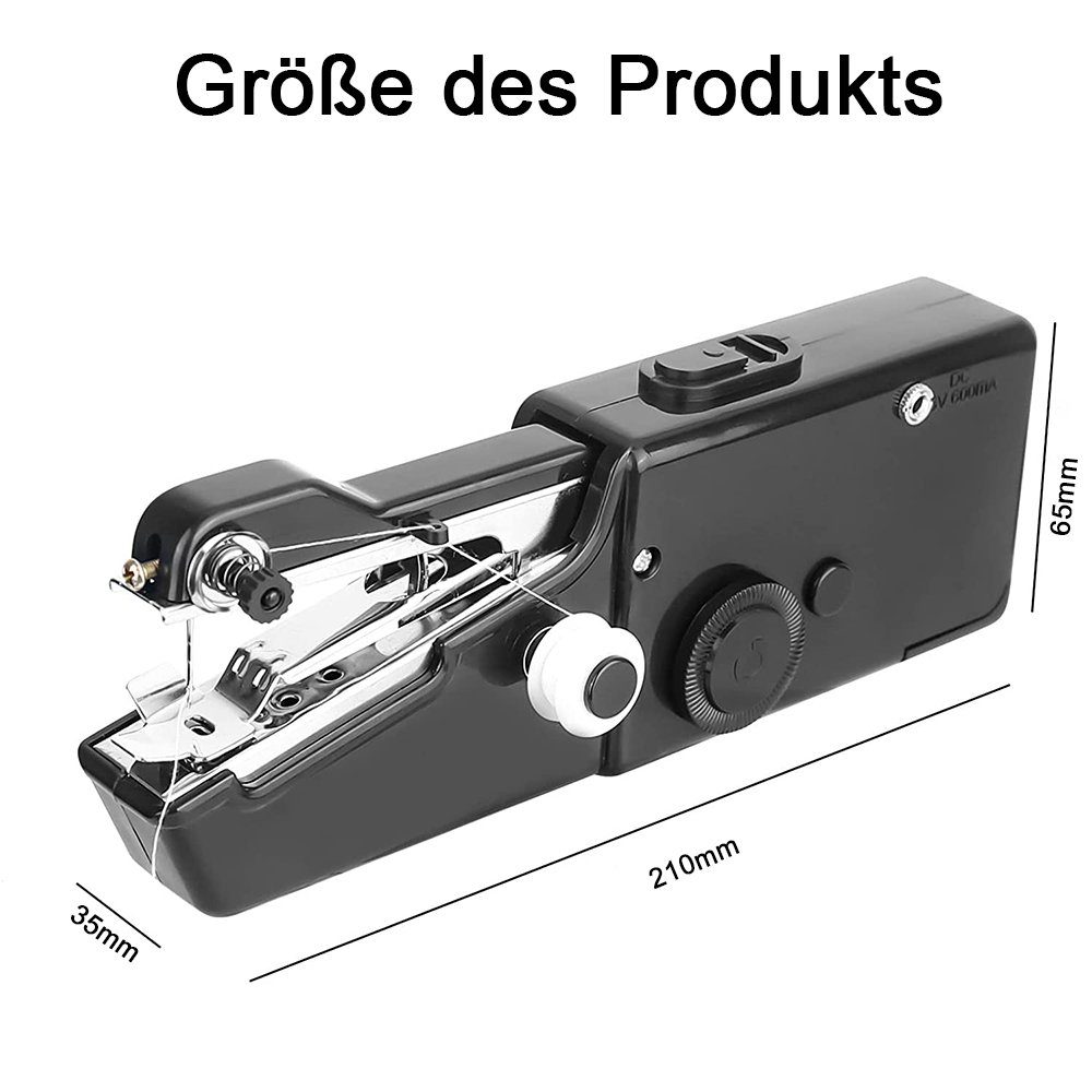 Nähzubehör Mini Schwarz mit zggzerg Nähmaschine, Nähmaschine Nähmaschine Tragbare Elektrische