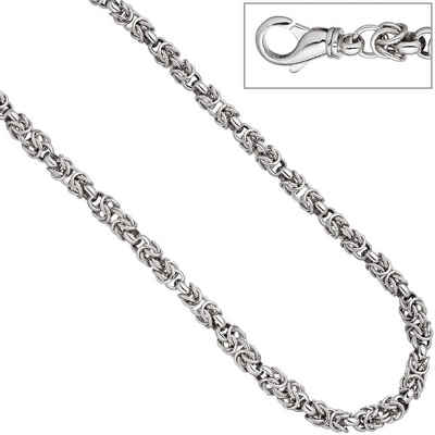 Schmuck Krone Silberkette 7,2mm Collier Halskette Königs-Erbskette aus echtem 925 Silber rhodiniert 50cm