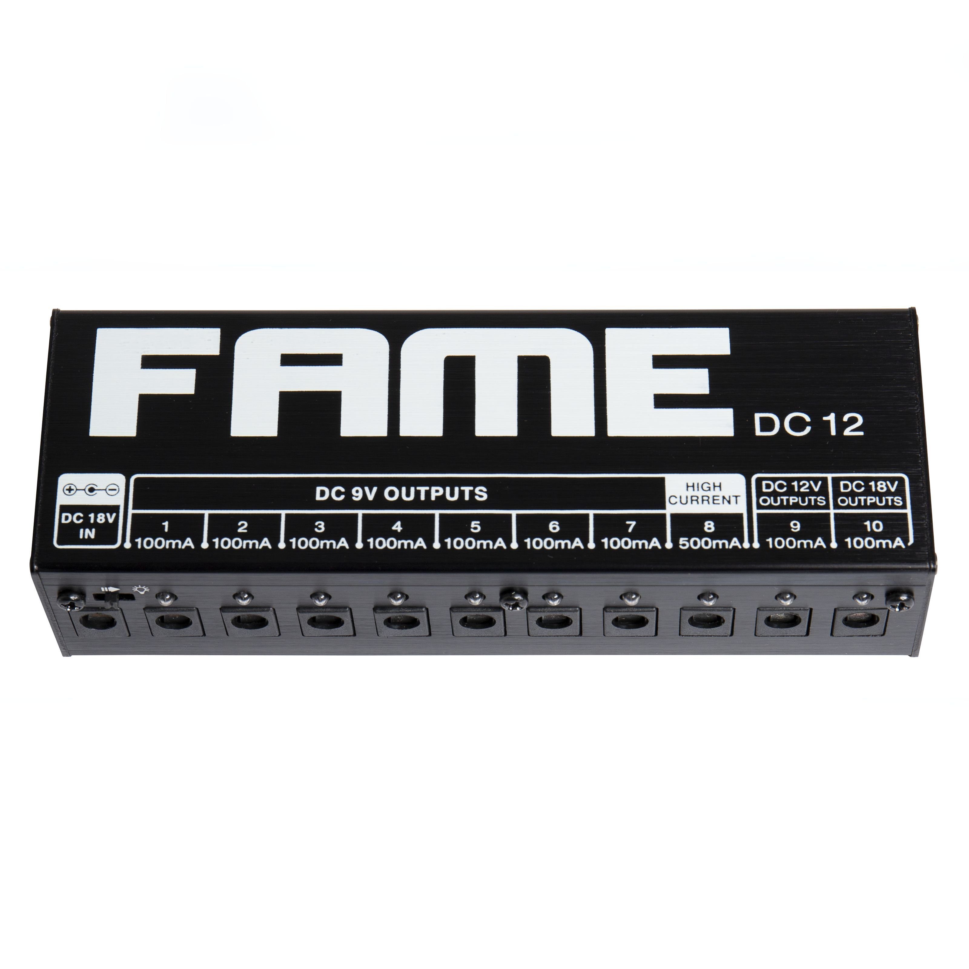 FAME Netzteil (Netzteil, Multinetzteil mit 9V DC und 100mA für 7  Effektgeräte, Gitar)