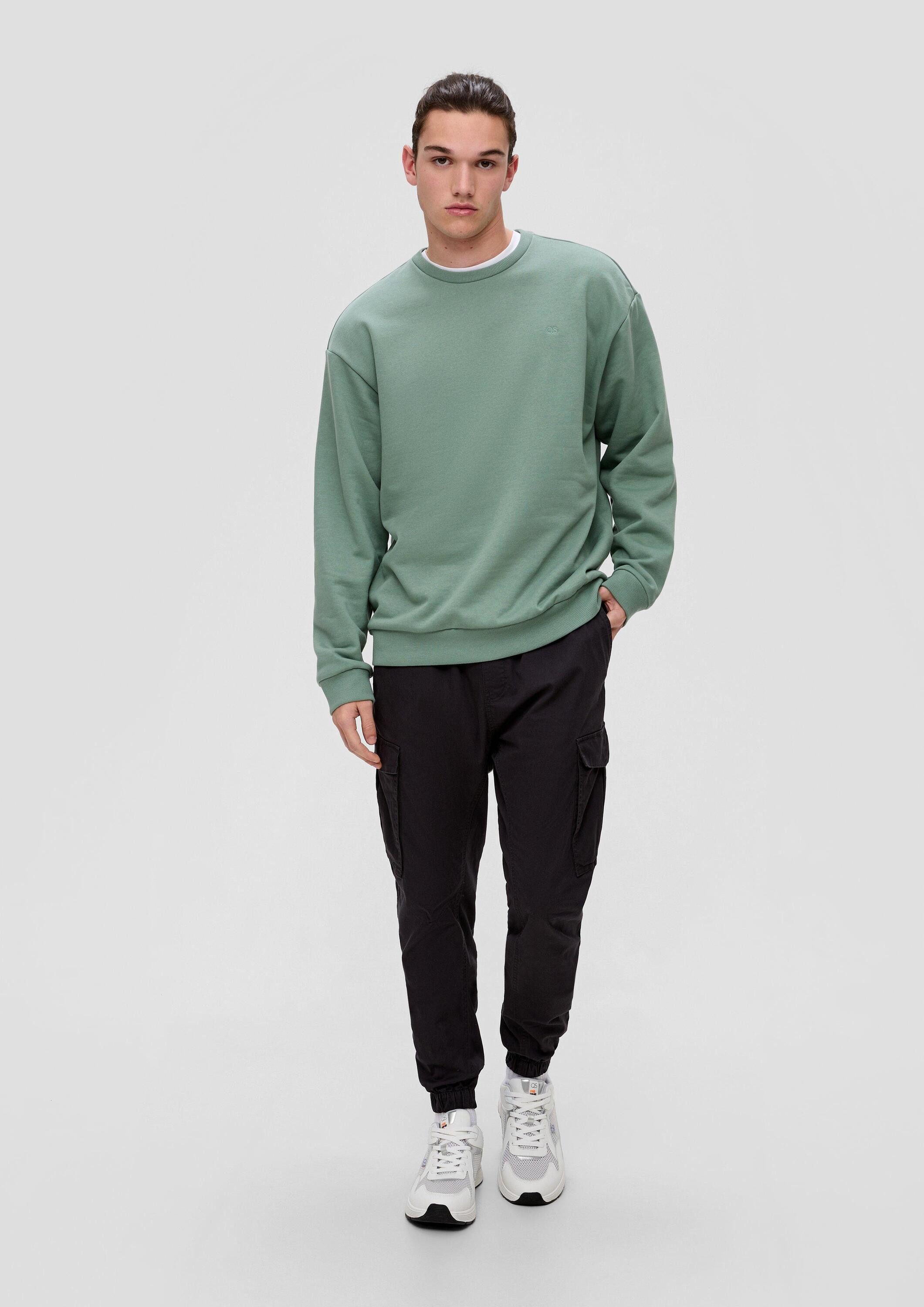 QS Sweatshirt Sweatshirt Sweatshirt mit Logo-Stickerei