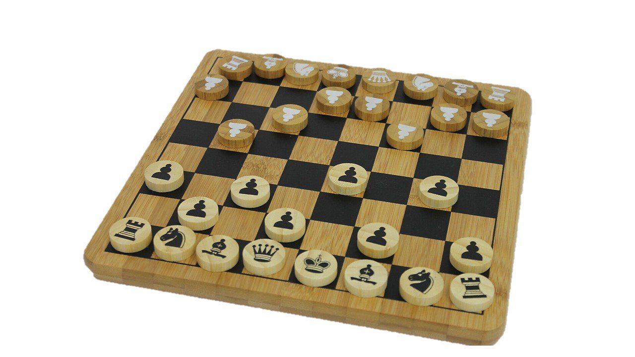 Spiel, ~ Bartl Bambusholz Backgammon Schach +