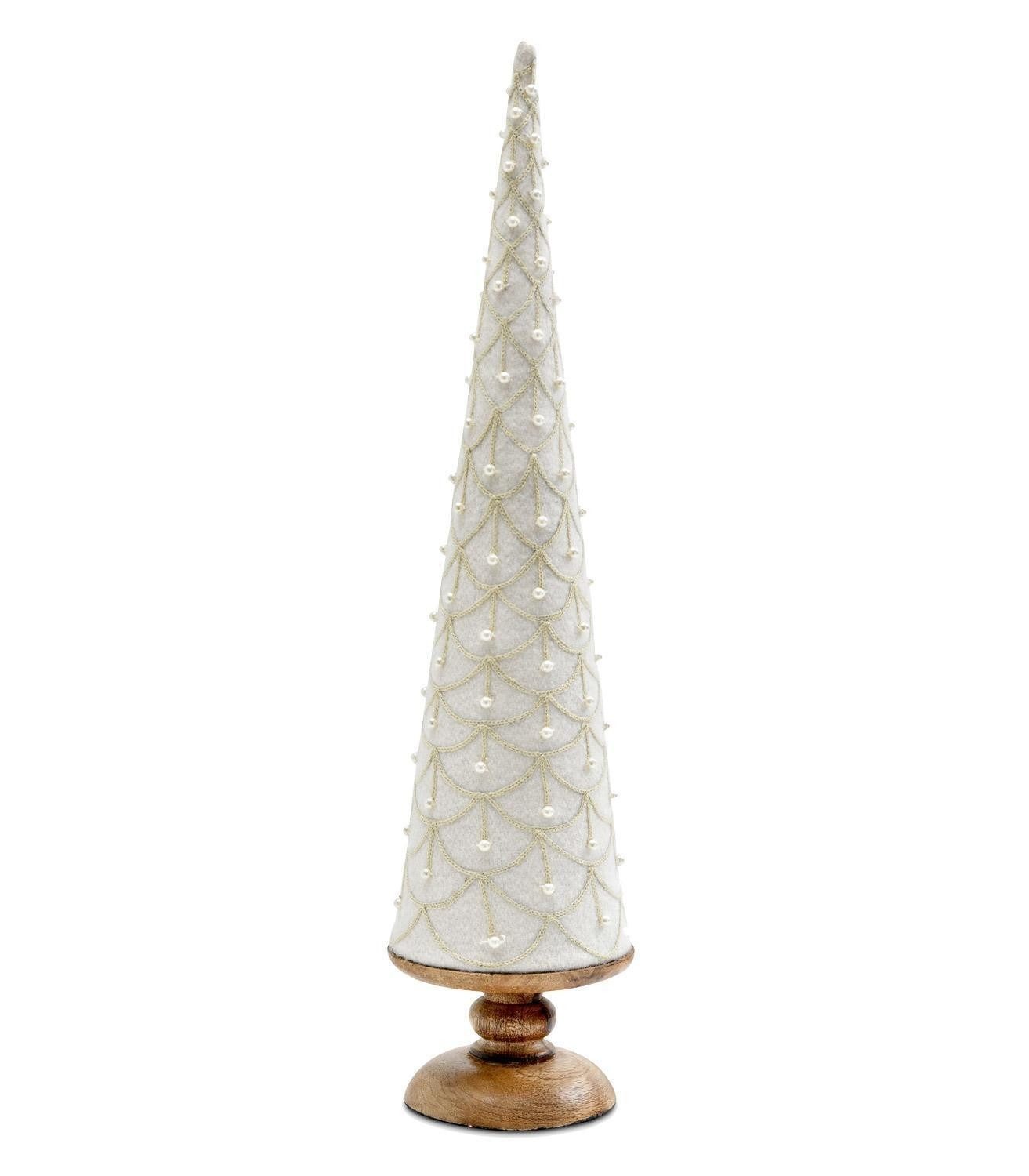 casa NOVA Dekofigur Deko-Tannenbaum WITELLY, Braun, Weiß, H 54 cm (1 St)