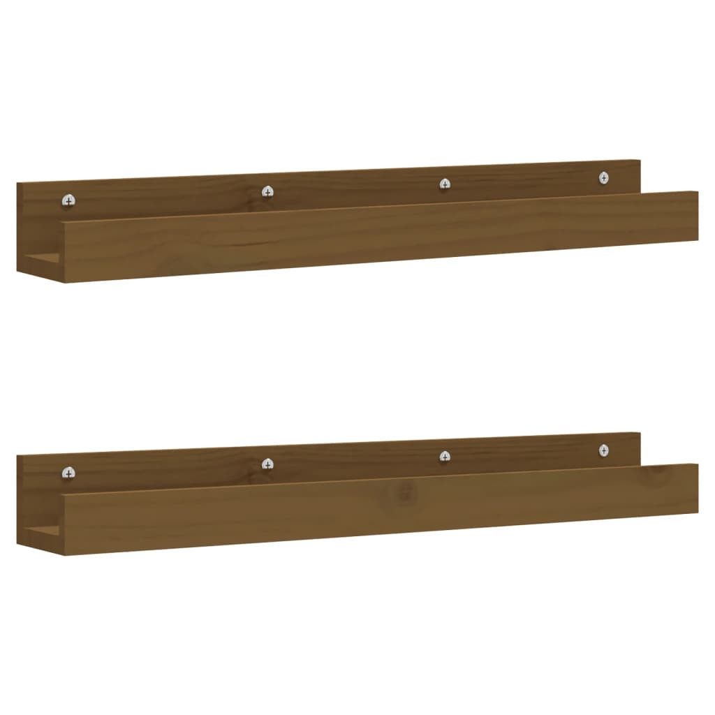 vidaXL Regal Wandregale 2 Stk. Honigbraun günstig online kaufen