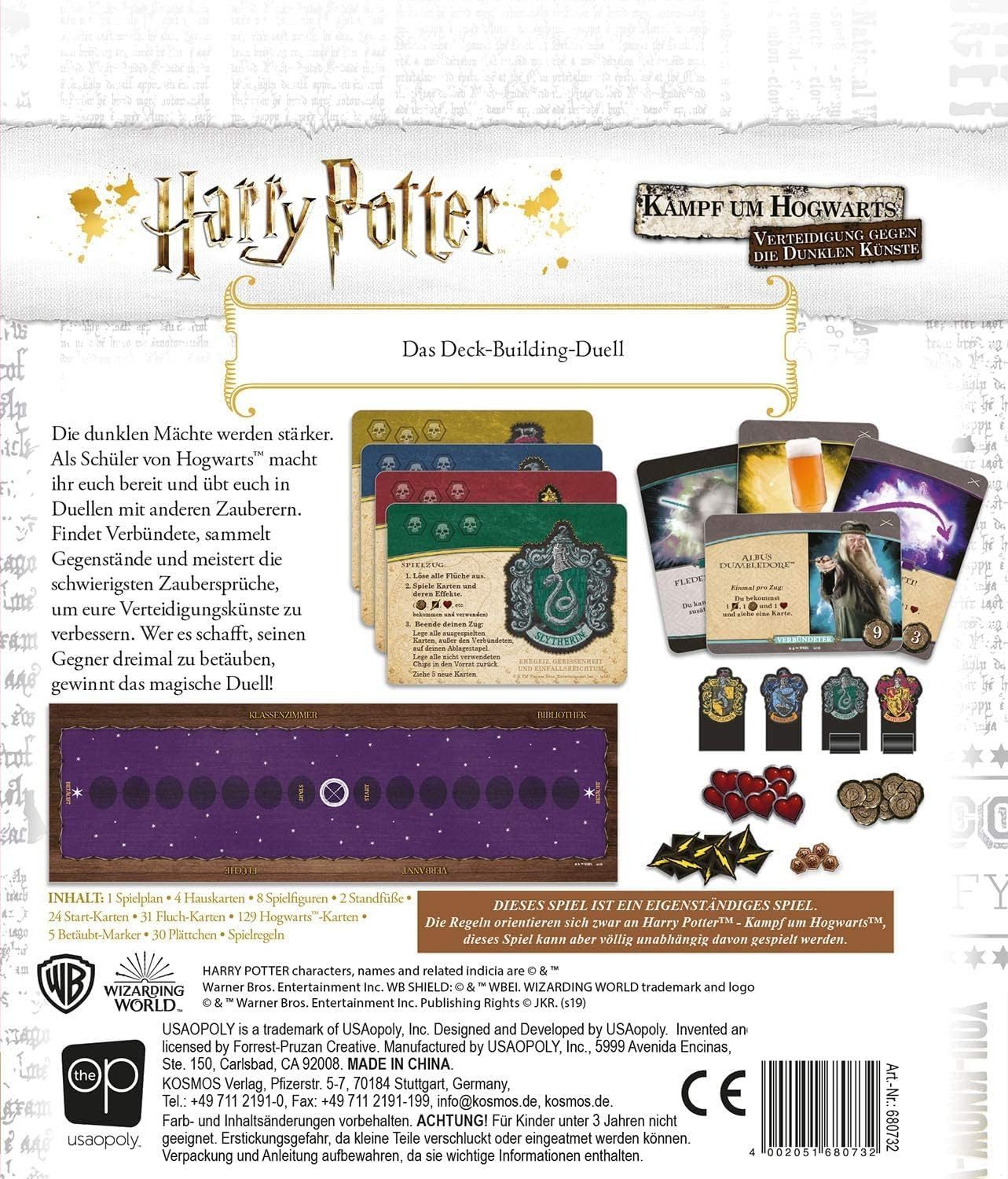 Kosmos Spiel Harry Potter Kartenspiel Kampf um Hogwarts Deckbuilding für 2 Spieler