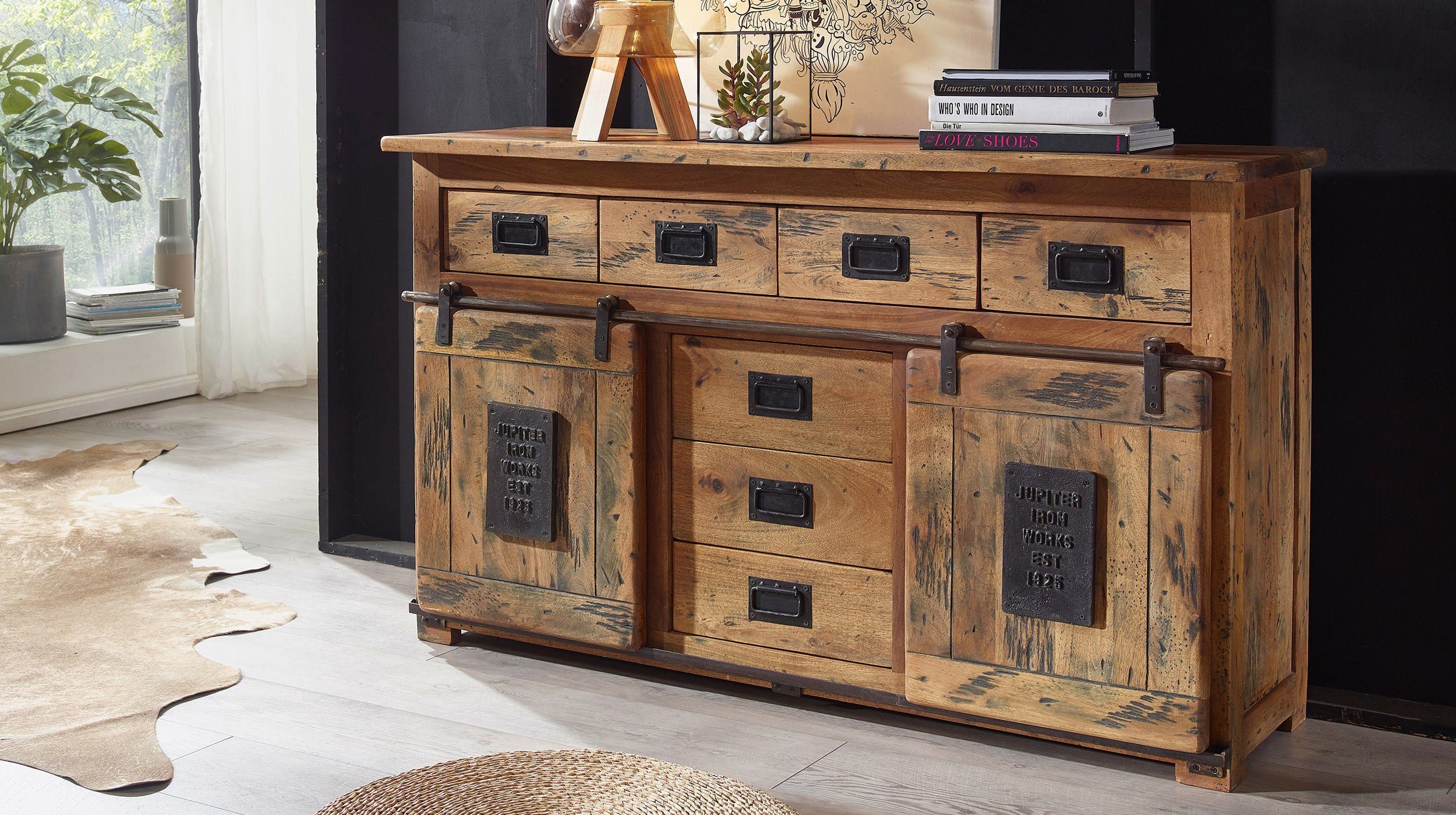 Massivart® Sideboard EMANUEL 150 cm / günstig online kaufen