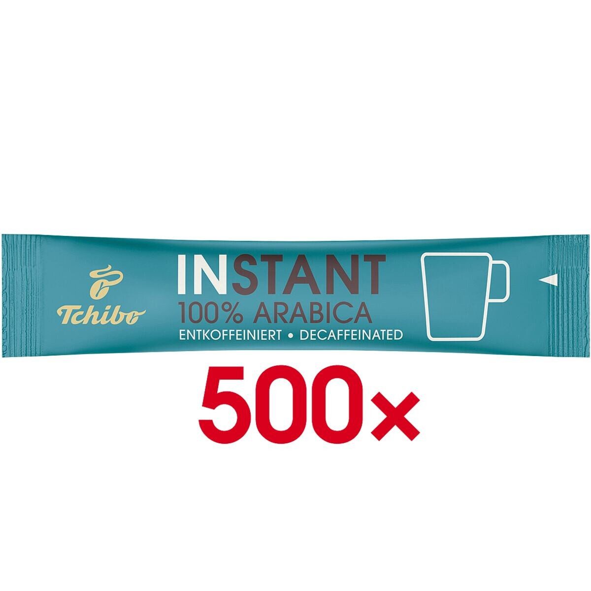 Tchibo Kaffee INSTANT, 500x Instantkaffee entkoffeiniert, Portionspackungen a 1,8 g
