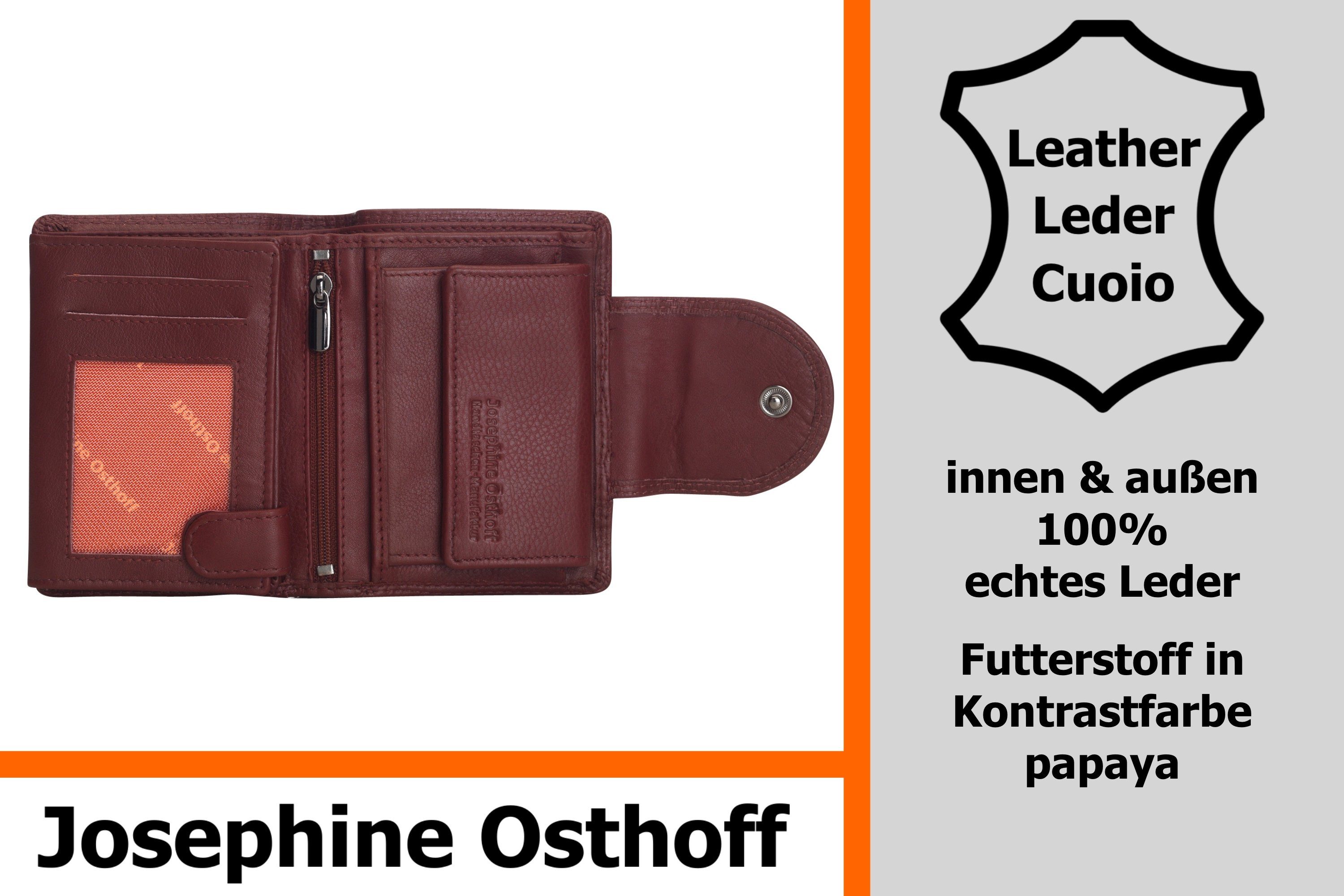 Brieftasche Wiener bordeaux Josephine Osthoff Geldbörse Minibrieftasche