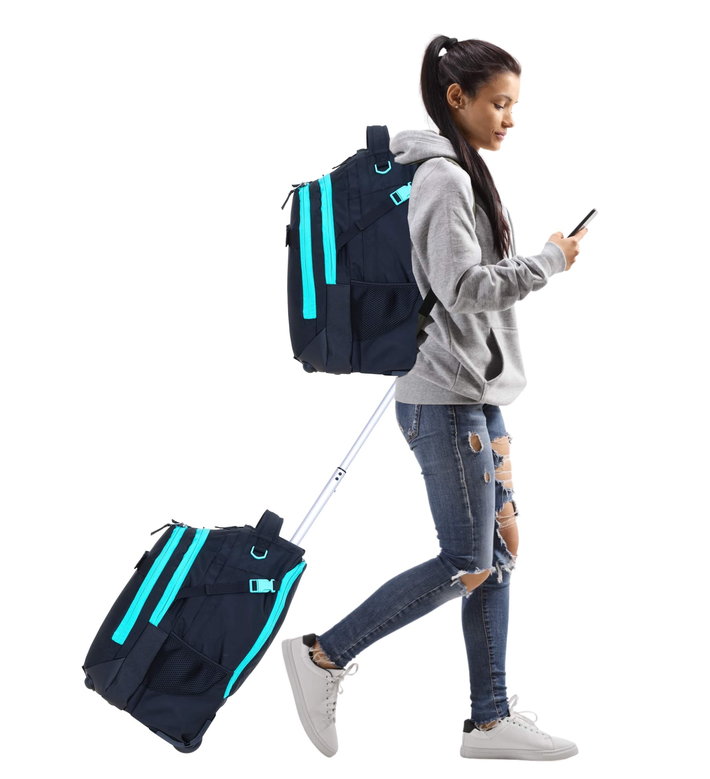 ELEPHANT Schulrucksack Trolley Hero Signature Schultrolley, Rucksacktrolley Schule Rucksack Rollen 3 Fächer Daypack Trolly – Bild 3 von 5
