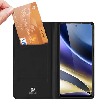 Dux Ducis Handyhülle Buch Tasche für Motorola Moto G51 5G schwarz 6,8 Zoll, Kunstleder Schutzhülle Handy Wallet Case Cover mit Kartenfächern