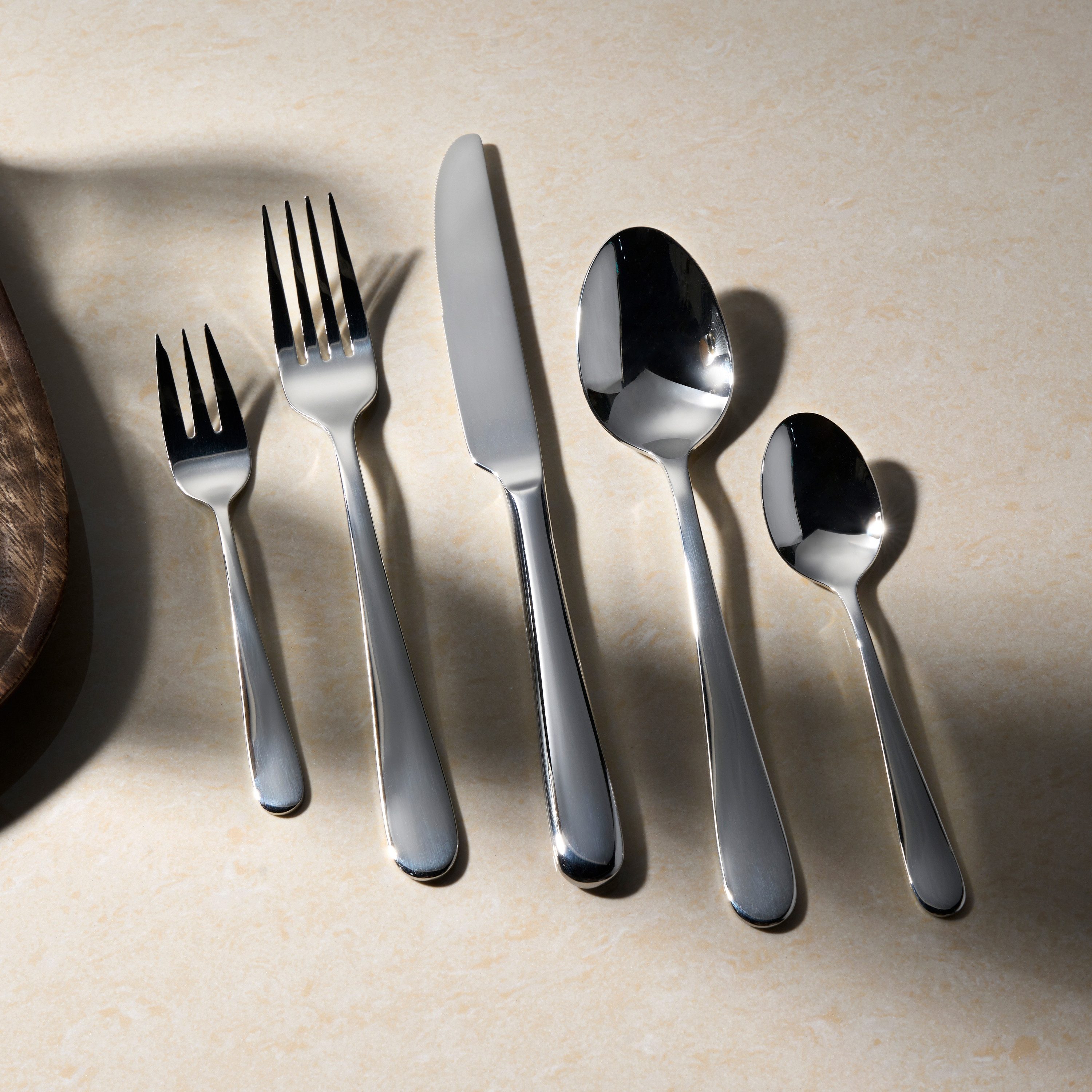 Hanseatic Besteck-Set BASIC (30-tlg), 6 Personen, Edelstahl 18/10, modischer Klassiker