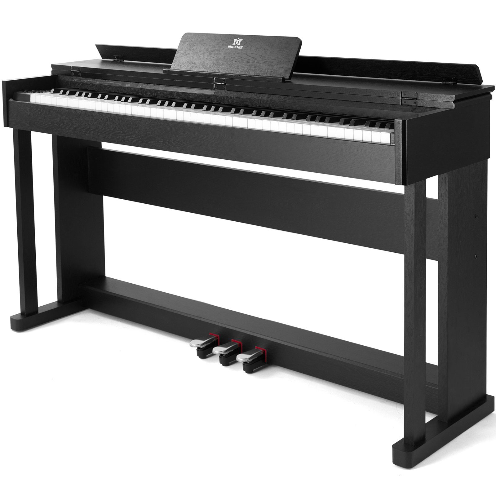 MUSTAR Digitalpiano E-Piano mit Hammermechanik,88 Tasten, 3 Pedale, Dual Kontrollsystem,USB/MIDI