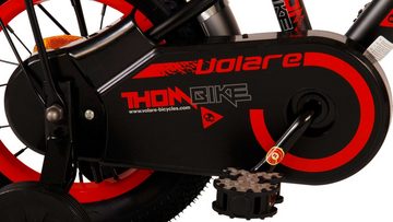 Volare Kinderfahrrad Kinderfahrrad Thombike für Jungen 12 Zoll Kinderrad in Schwarz Rot