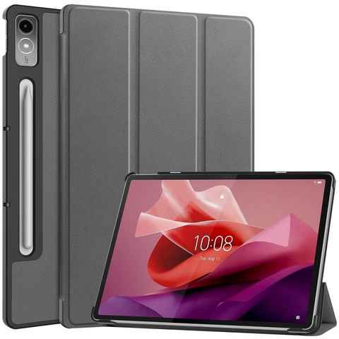 Wigento Tablet-Hülle Für Lenovo Tab P12 12.7 Zoll Tablet 3folt Wake UP Smart Cover Tasche