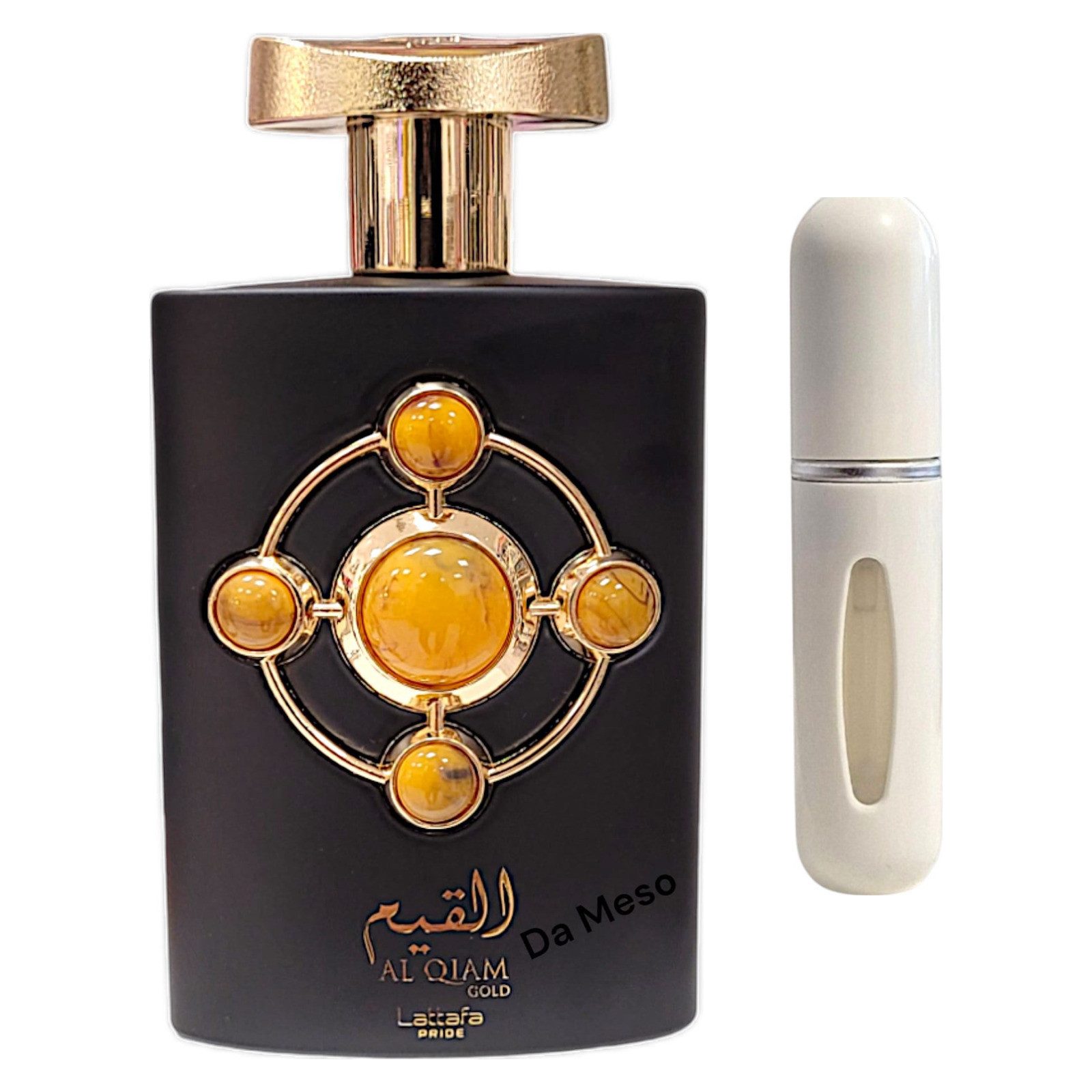 Lattafa Duft-Set Al Qiam Gold EDP + Parfümzerstäuber (leer)