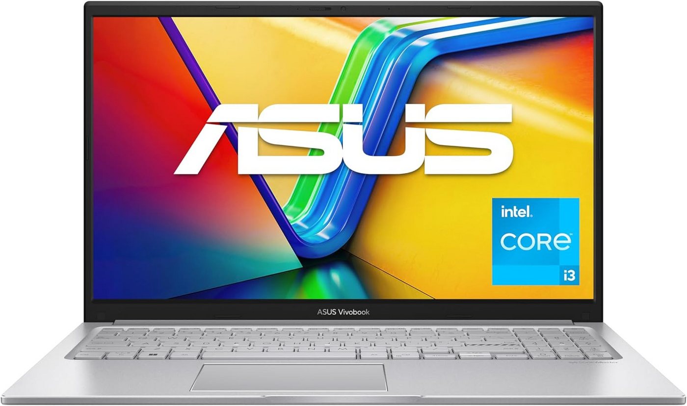 Asus ViveBook Go 15 Laptop Intel Core i3 N305 - 3,8GHz - 8GB RAM Office Notebook (39,6 cm/15.6 Zoll, Intel Core i3 N305, Intel UHD Grafik (iGPU), 8 GB, 512 GB SSD, Webcam mit Abdeckung, Nummernblock, Schule Uni Studium Büro Laptop)