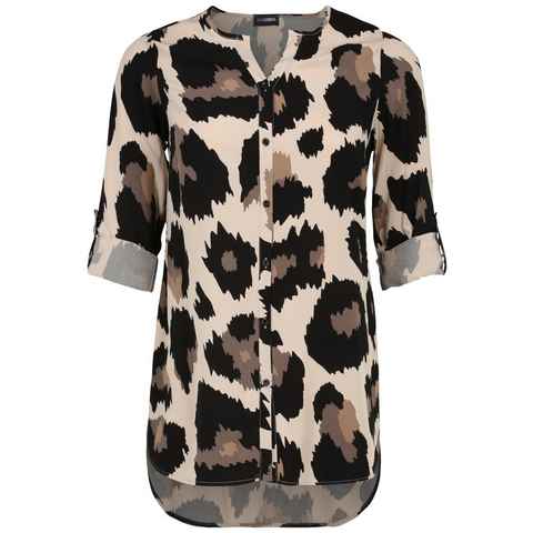 Doris Streich Longbluse Long-Bluse mit Leo-Print in Makrooptik mit modernem Design