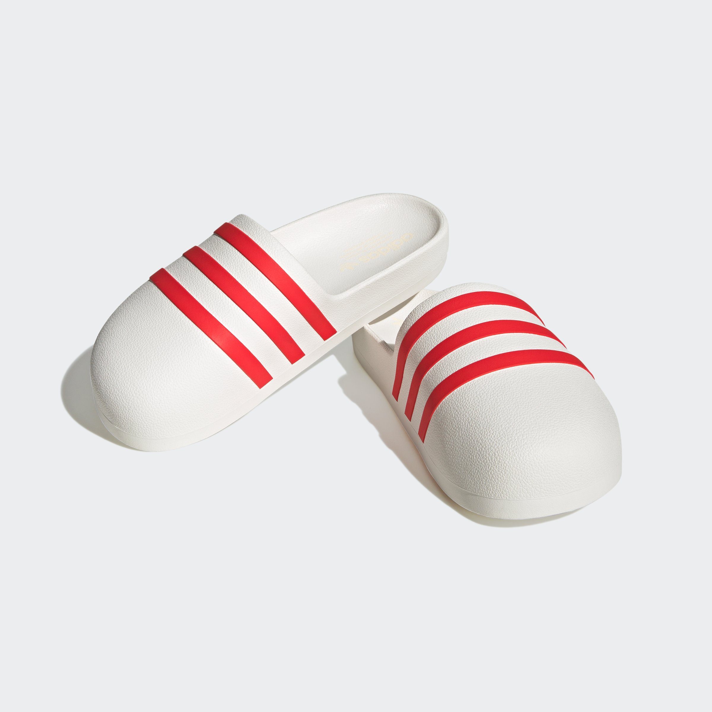 adidas ADILETTE / Off White Badesandale / Wonder White Originals Red