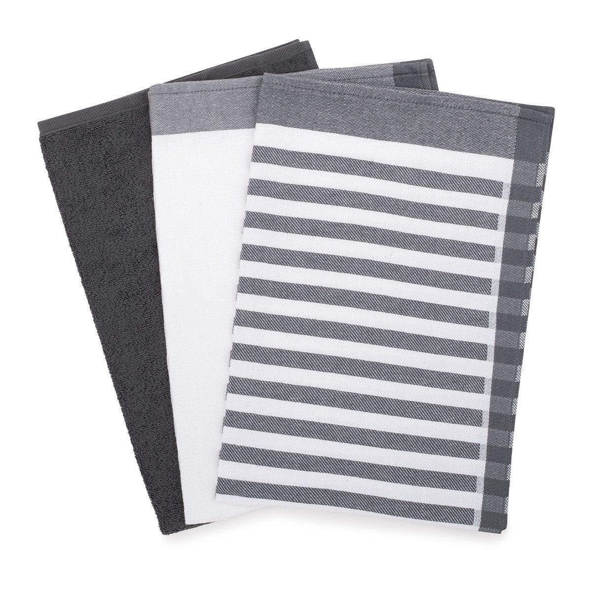 ROSS Geschirrtuch Superior, (Spar-Set, 3-tlg., 2 X Geschirrtuch (50 X 70cm), 1 X Küchentuch (50 X 50cm), 2 X Geschirr- 1 X Küchentuch im Set - Baumwolle - Besonders saugfähig