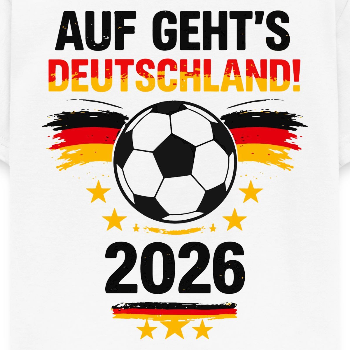 T-Shirt Auf Geht's Deutschland 2026 Fußball Fan Kinder T-Shirt